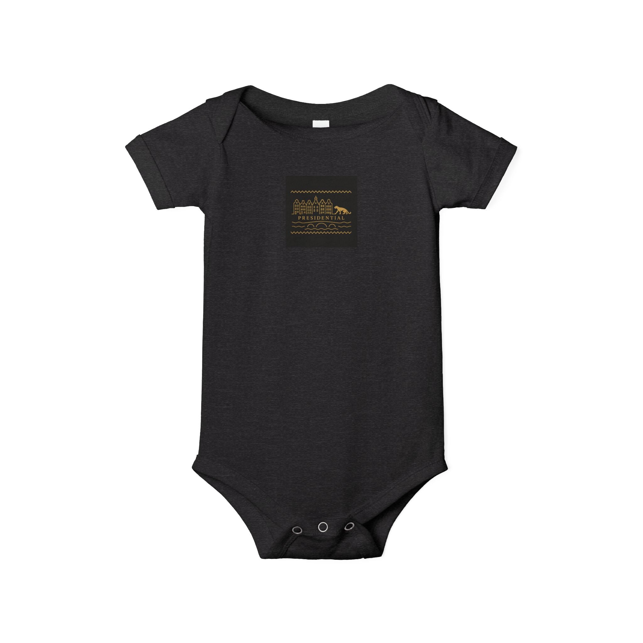Infant One-Piece Bodysuit — 'Presidential' Gold Lion Logo Baby Bodysuit