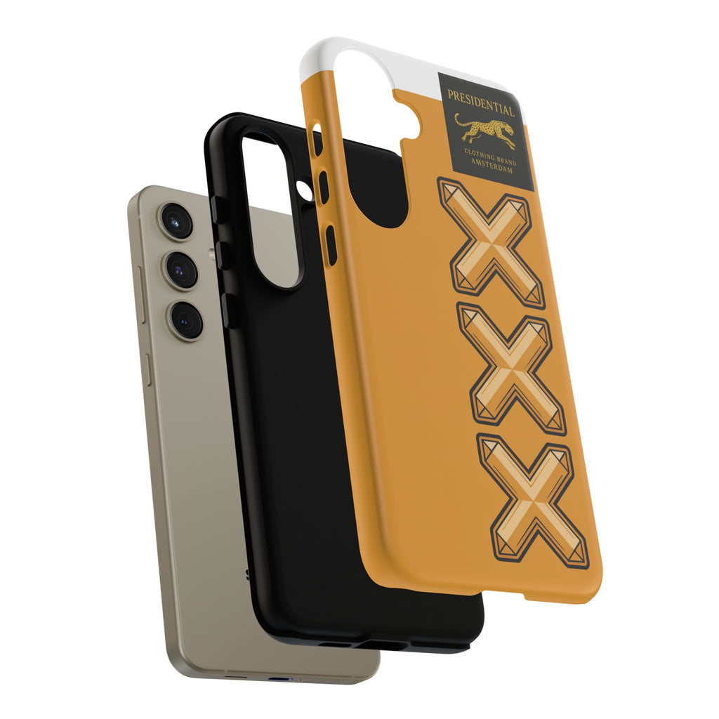 Amsterdam XXX Gold Tough Phone Case – Presidential Lion Design
