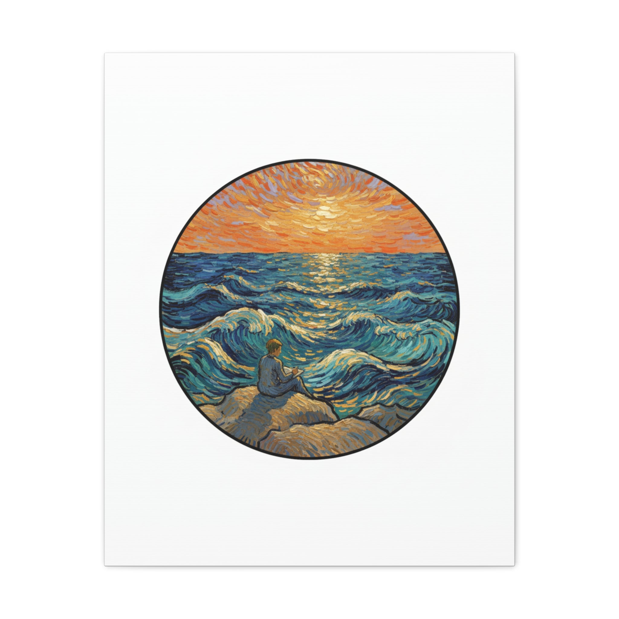 Presidential Sunset Figure Canvas — Ocean Edition
