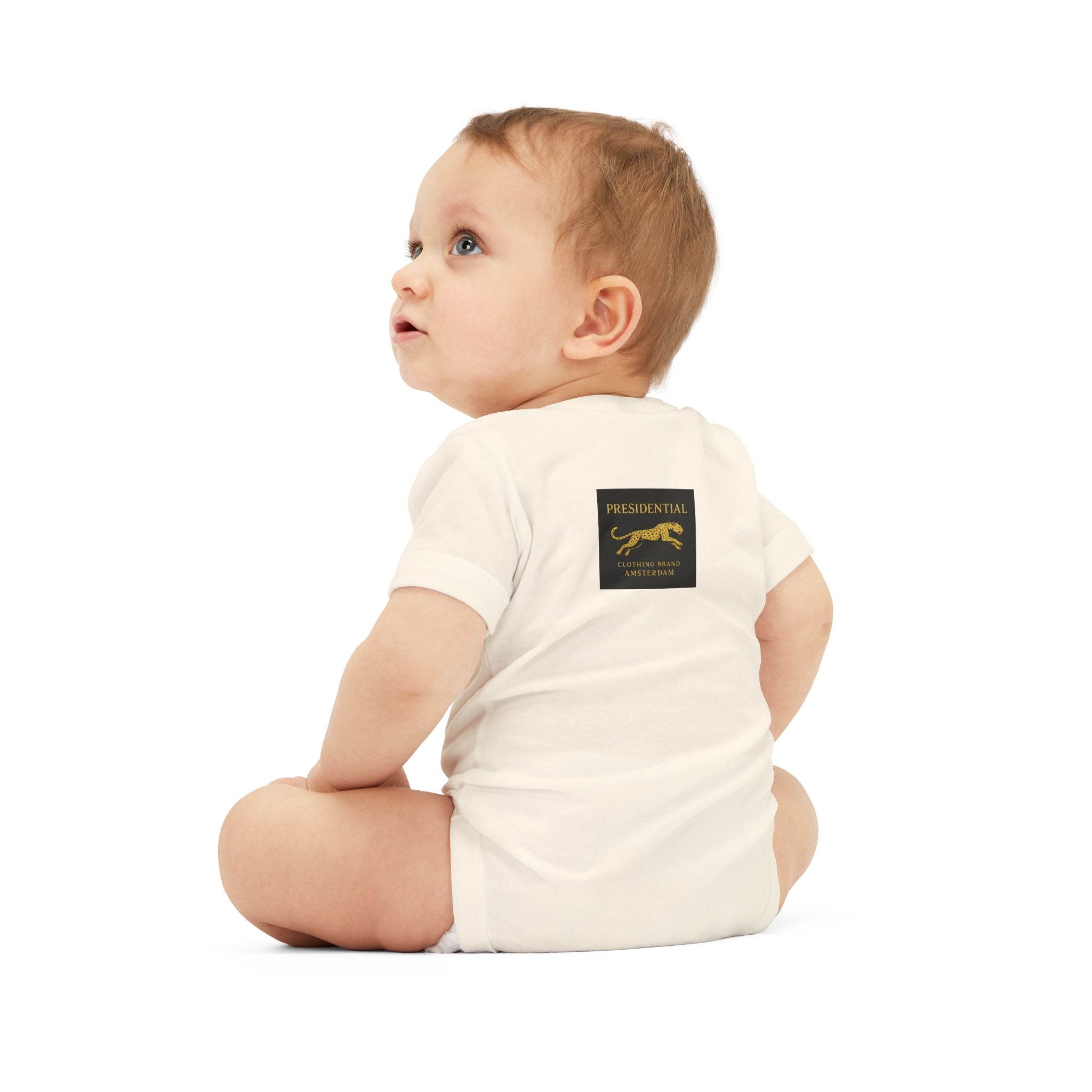 Infant One-Piece Bodysuit — 'Presidential' Gold Lion Logo Baby Bodysuit