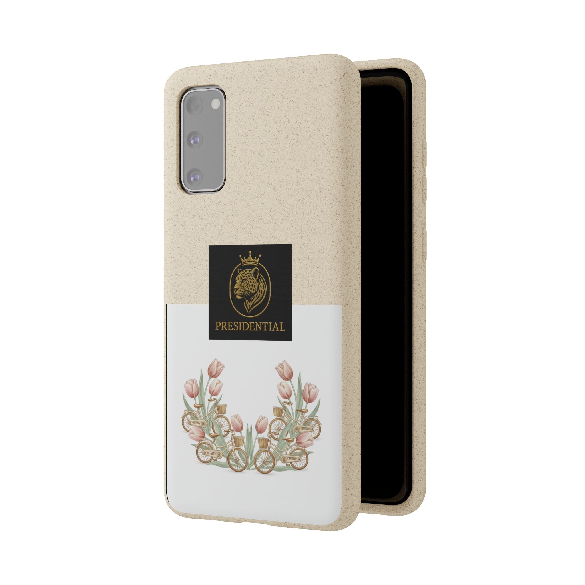 Biodegradable Phone Case — Presidential Lion Crest with Floral Wreath