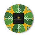 Presidential Clover Ceramic Coaster — Green & Gold Floral Drink Coaster