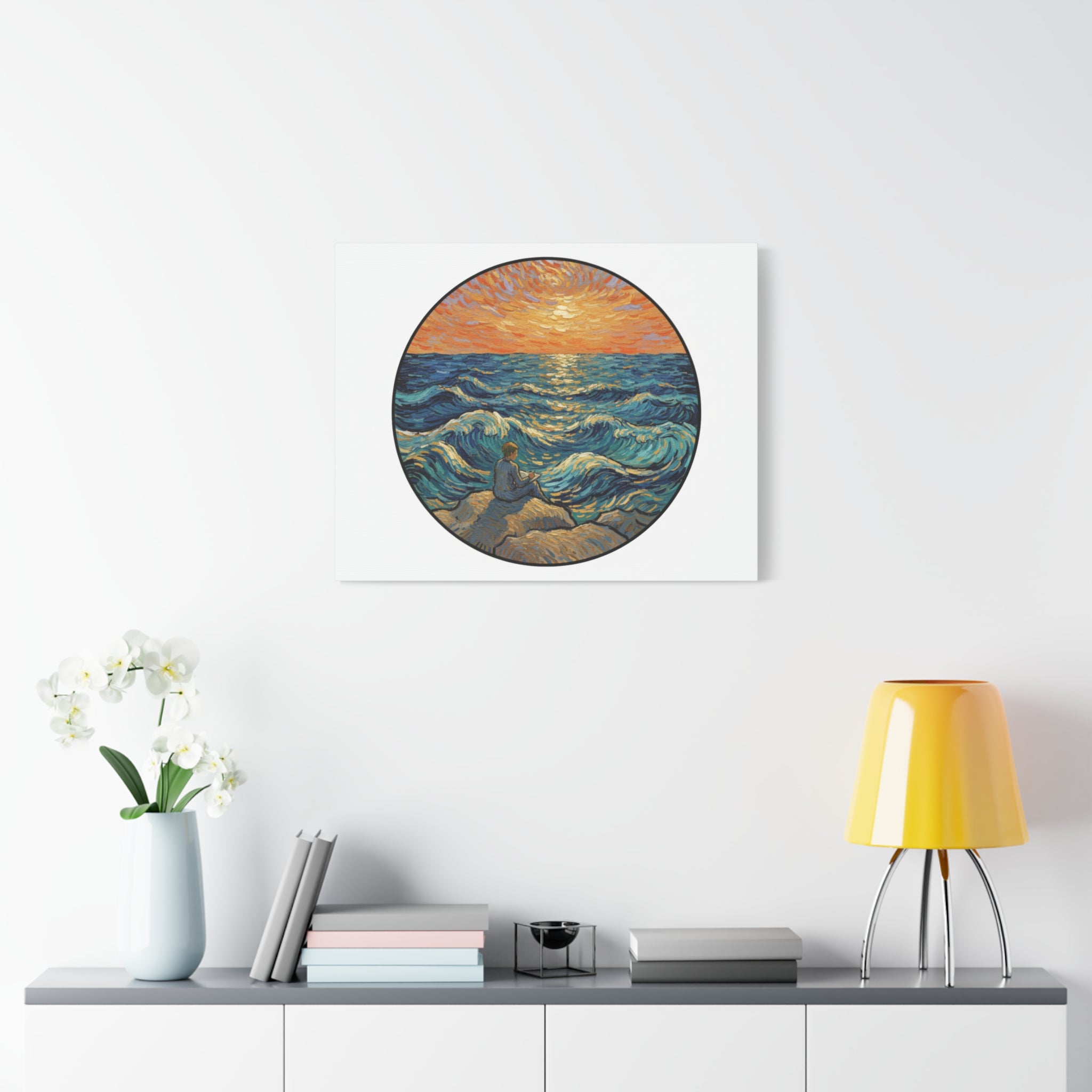 Presidential Sunset Figure Canvas — Ocean Edition