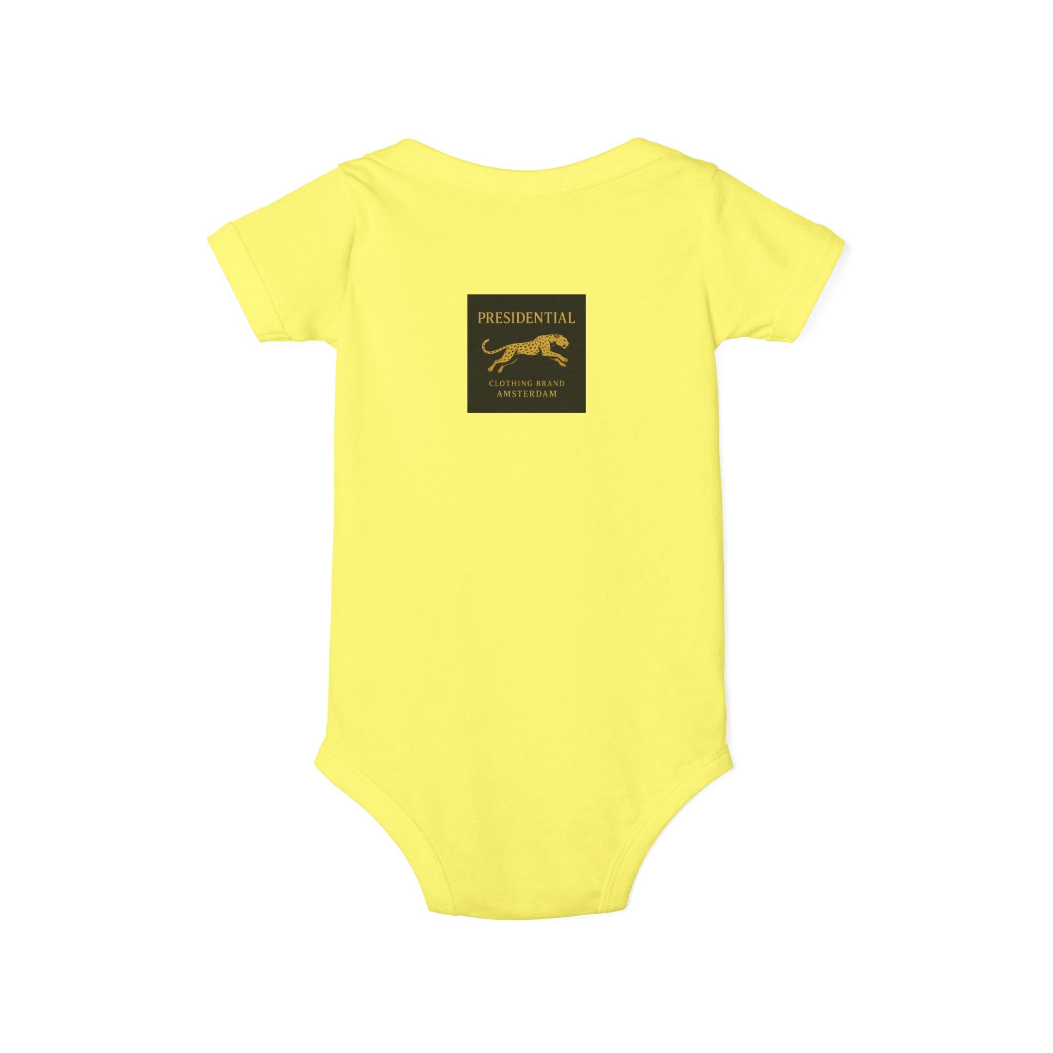 Infant One-Piece Bodysuit — 'Presidential' Gold Lion Logo Baby Bodysuit
