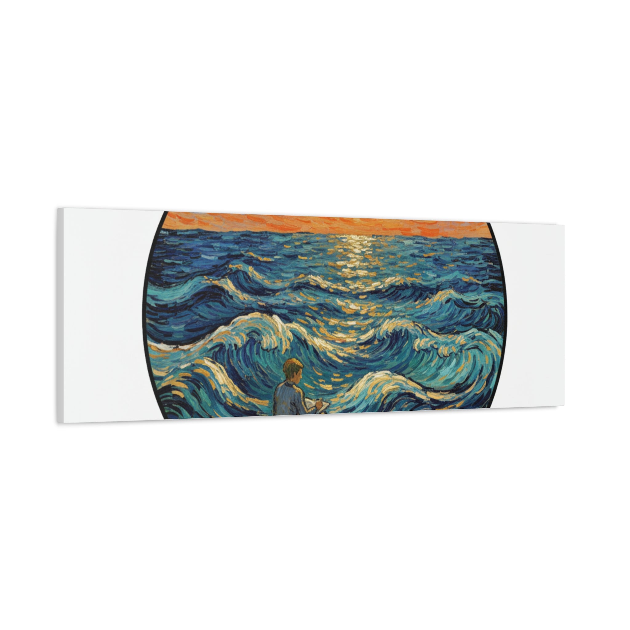 Presidential Sunset Figure Canvas — Ocean Edition