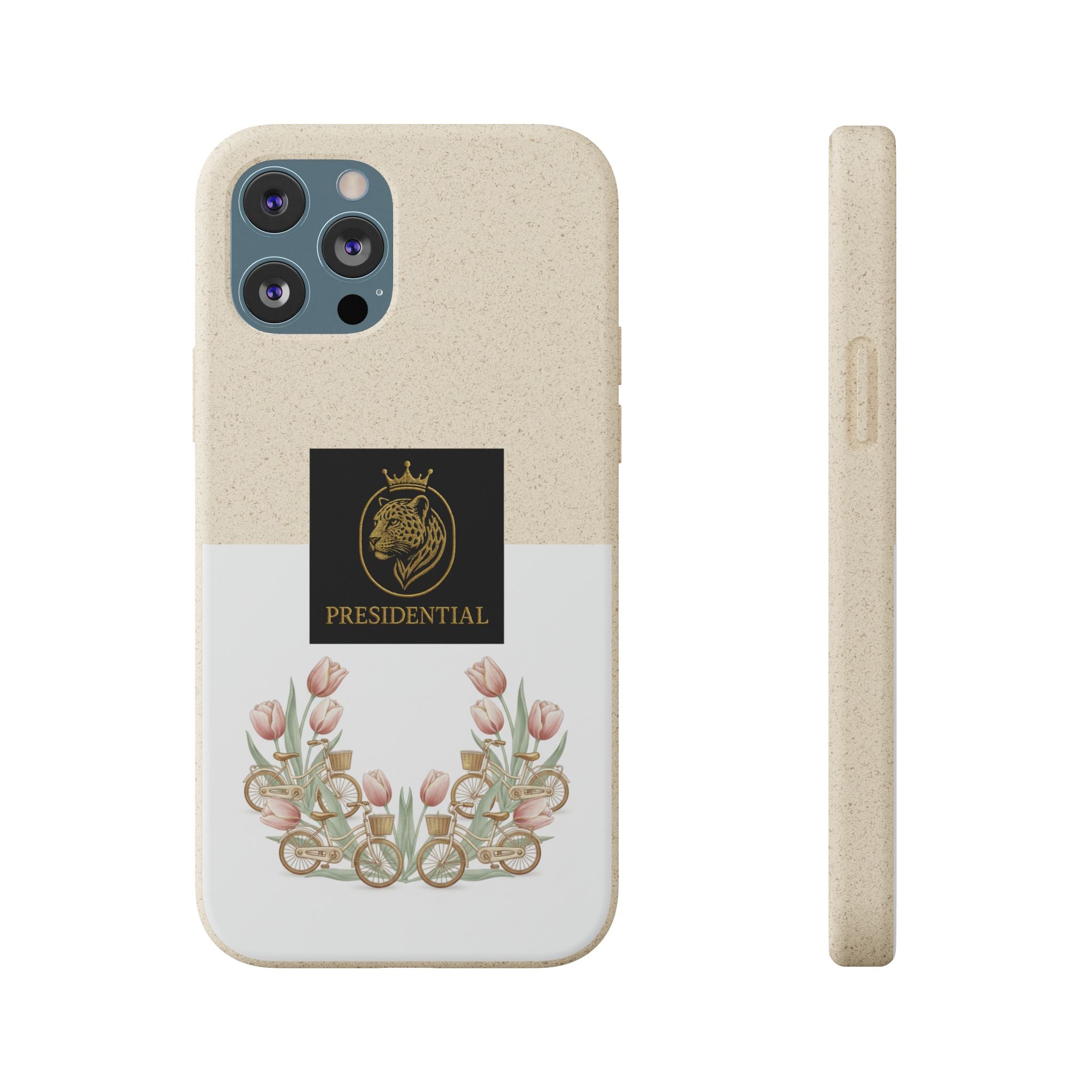 Biodegradable Phone Case — Presidential Lion Crest with Floral Wreath