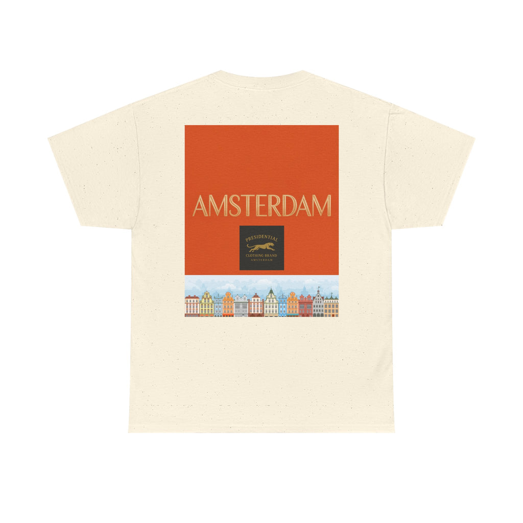 Amsterdam Tulip Graphic Tee — Vintage Cityscape Travel T‑Shirt