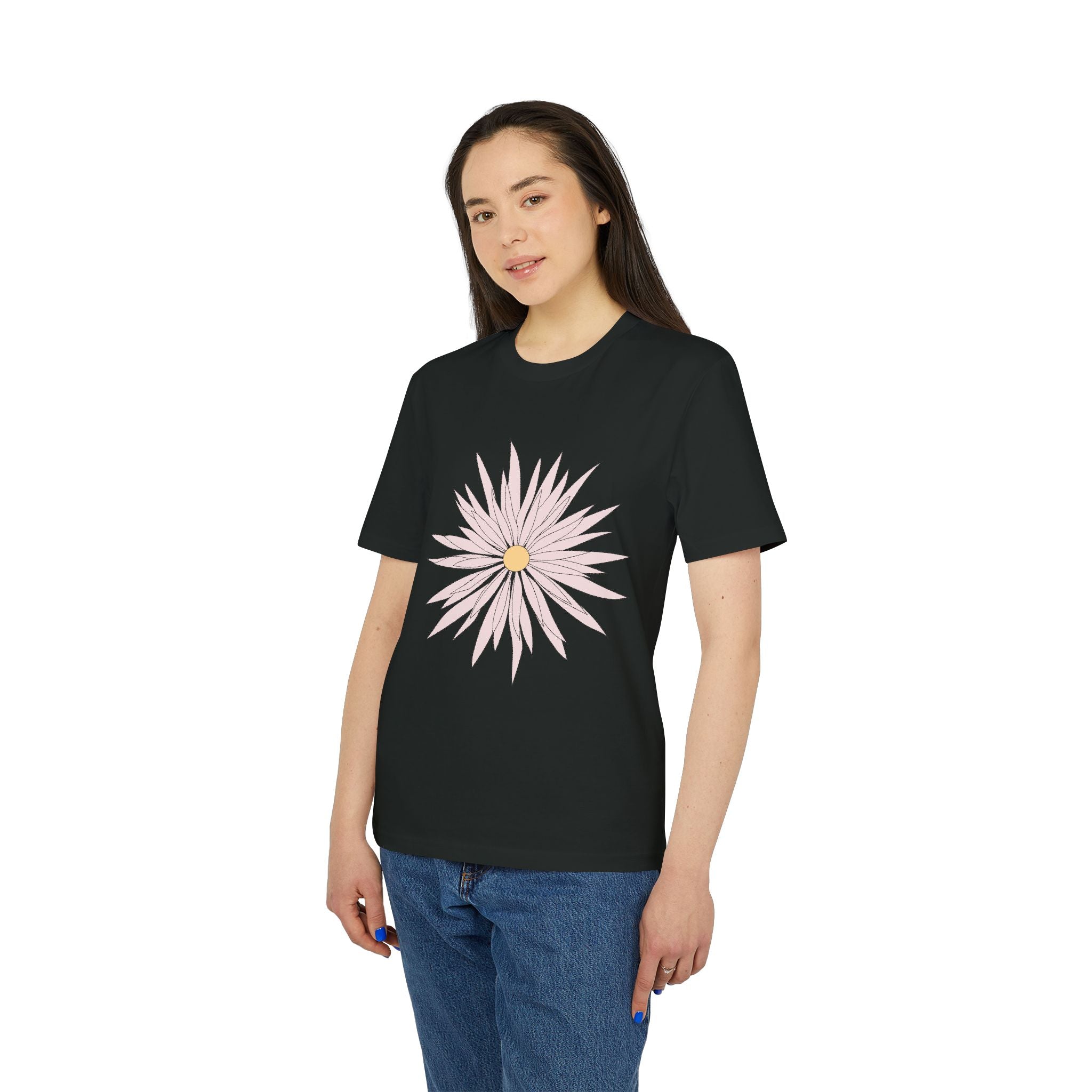 Daisy Love Graphic T-Shirt — Pink Floral Front Daisy with 'LOVE' Back Print