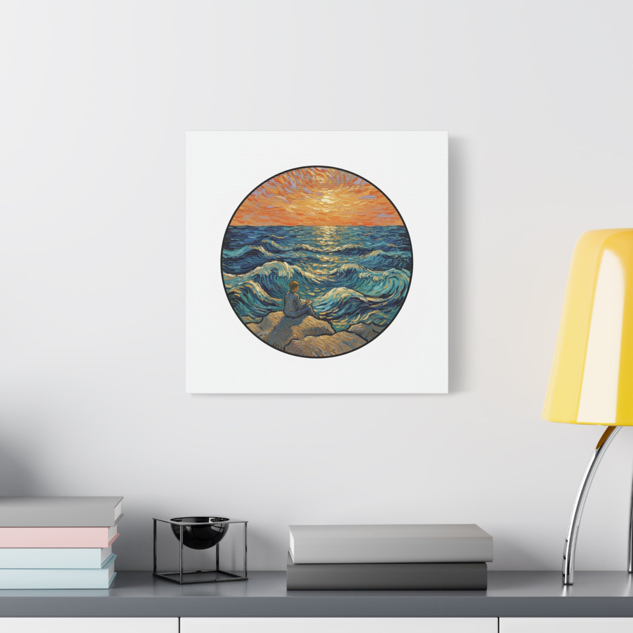 Presidential Sunset Figure Canvas — Ocean Edition