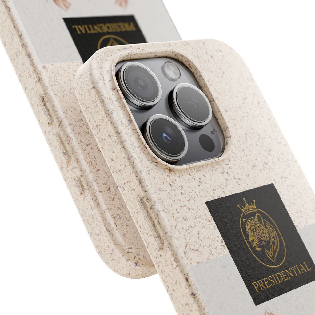 Biodegradable Phone Case — Presidential Lion Crest with Floral Wreath