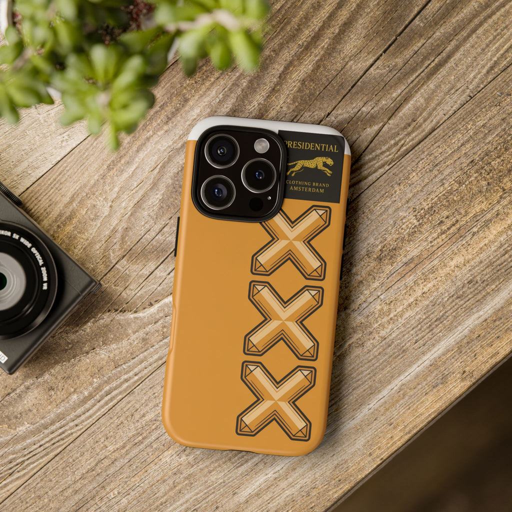 Amsterdam XXX Gold Tough Phone Case – Presidential Lion Design