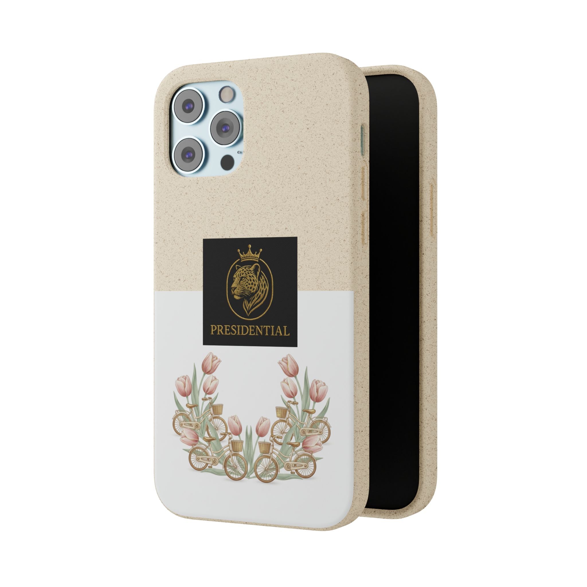 Biodegradable Phone Case — Presidential Lion Crest with Floral Wreath