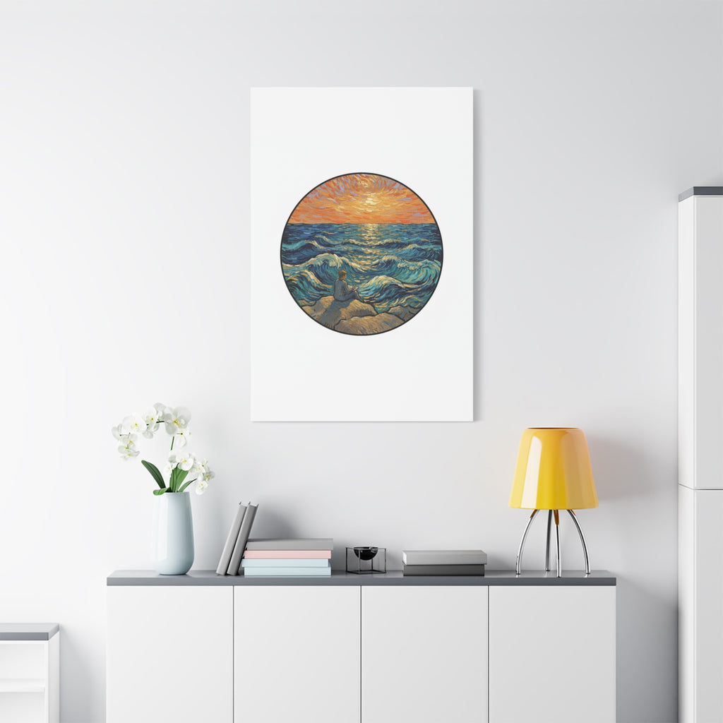 Presidential Sunset Figure Canvas — Ocean Edition