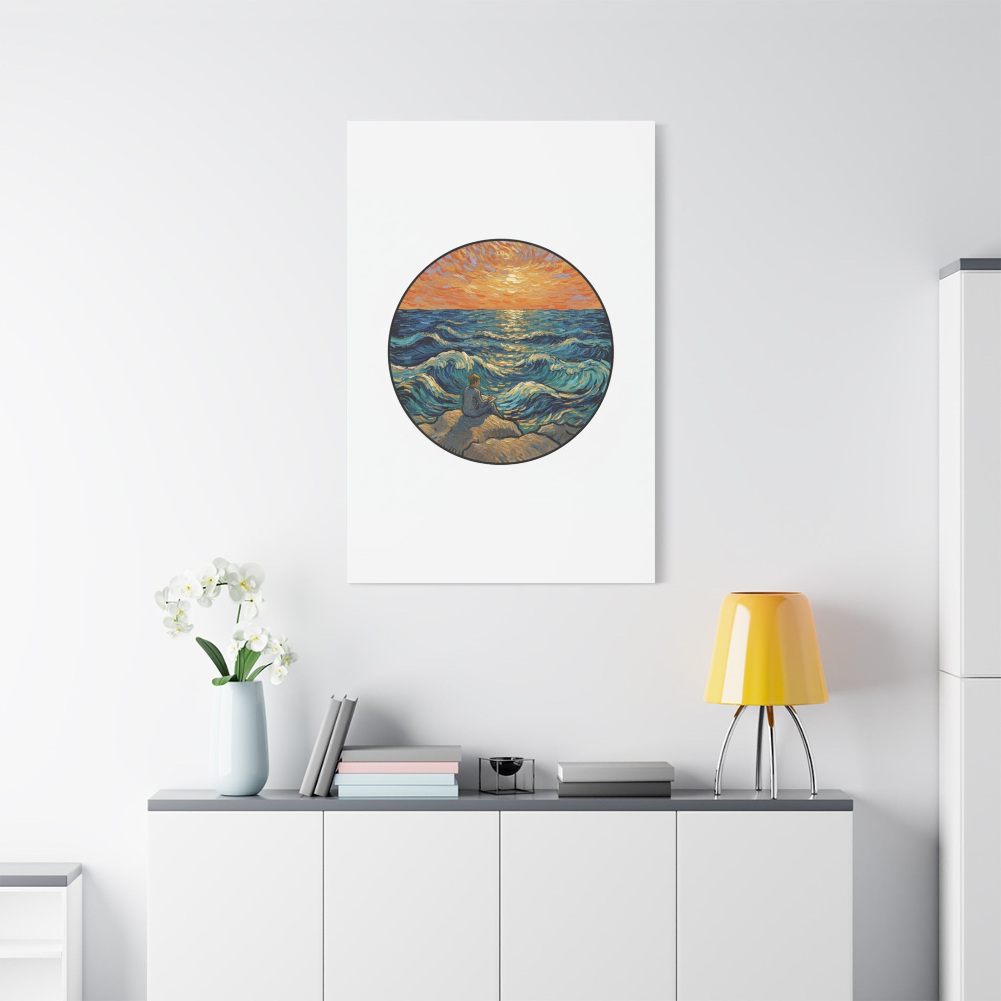 Presidential Sunset Figure Canvas — Ocean Edition