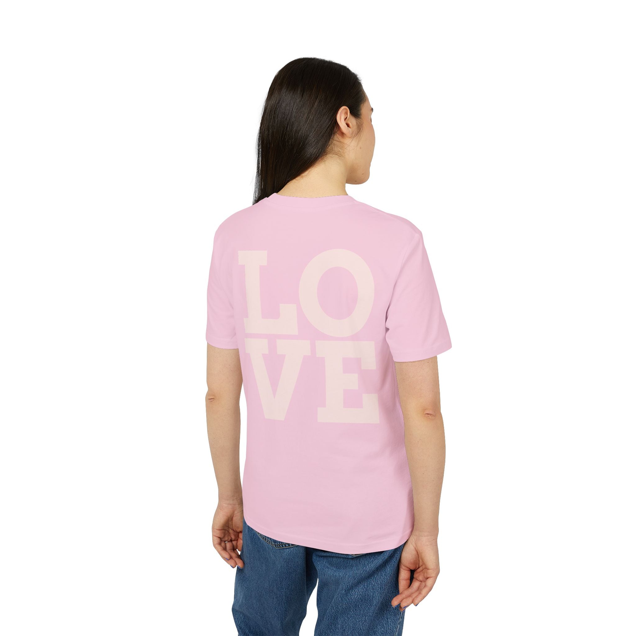 Daisy Love Graphic T-Shirt — Pink Floral Front Daisy with 'LOVE' Back Print