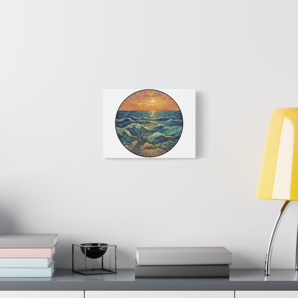 Presidential Sunset Figure Canvas — Ocean Edition