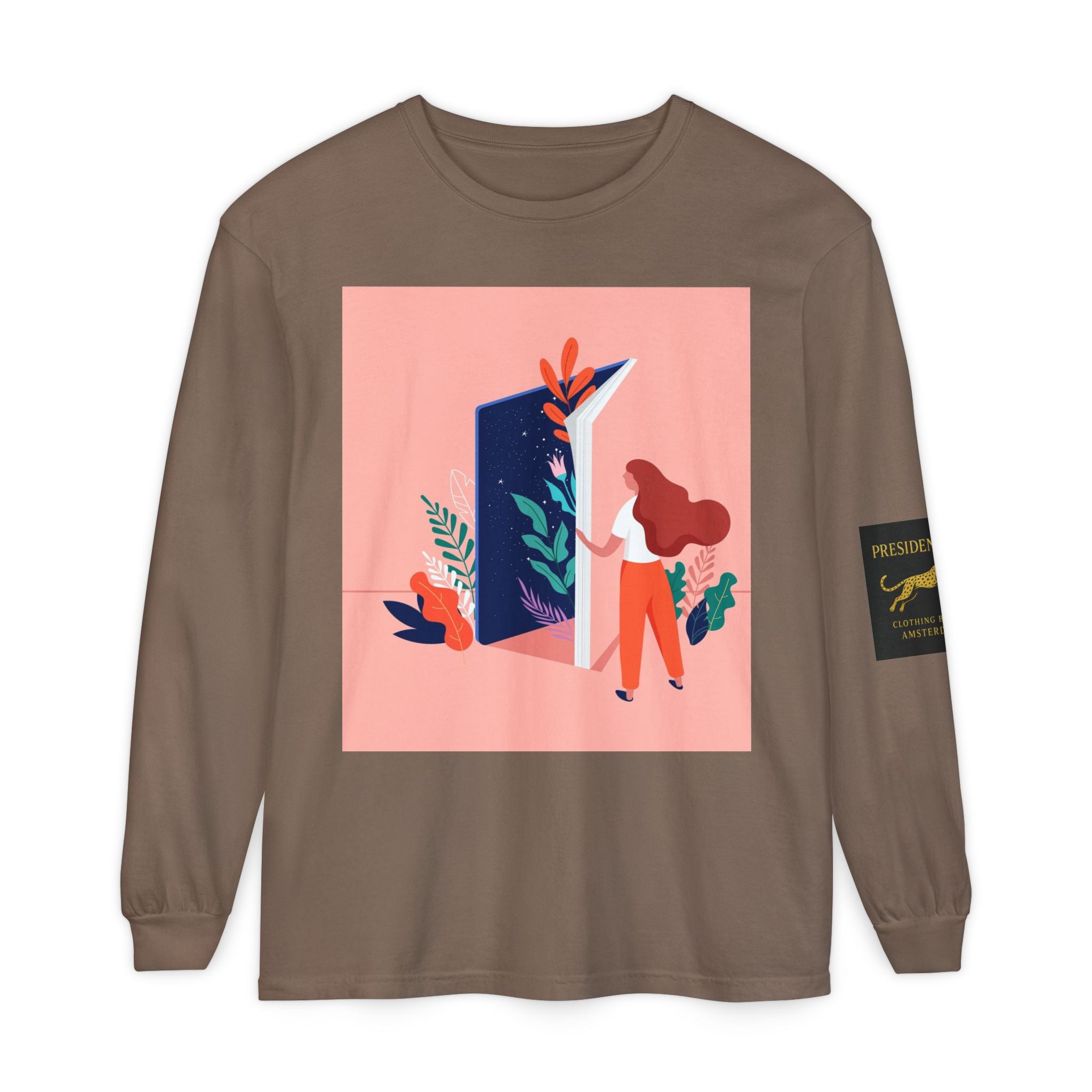 Long Sleeve T-Shirt — Modern Botanical Illustrated Graphic