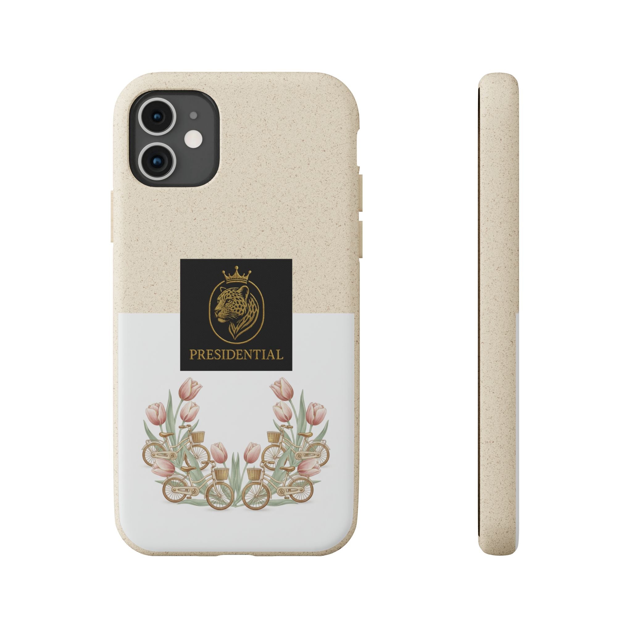 Biodegradable Phone Case — Presidential Lion Crest with Floral Wreath