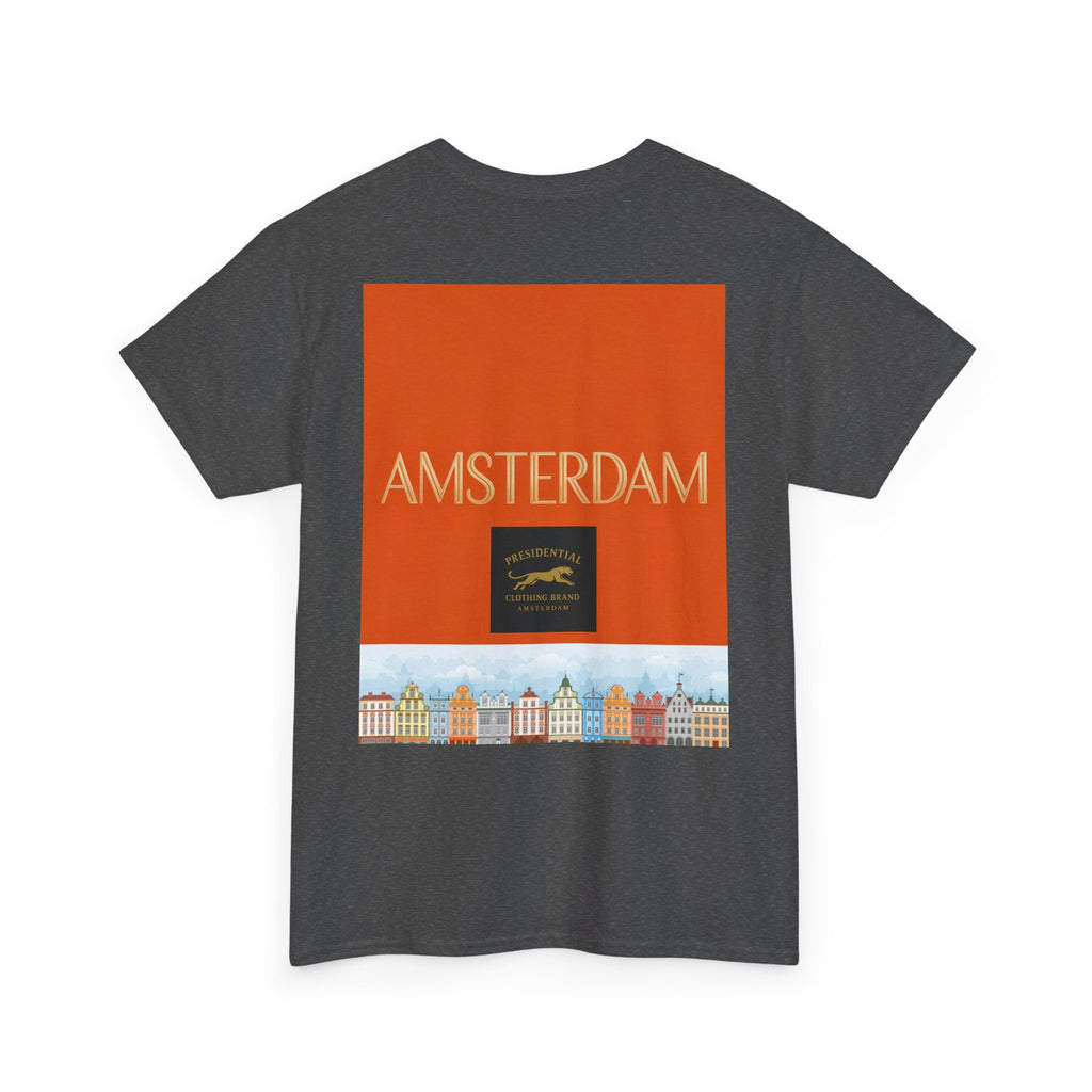 Amsterdam Tulip Graphic Tee — Vintage Cityscape Travel T‑Shirt