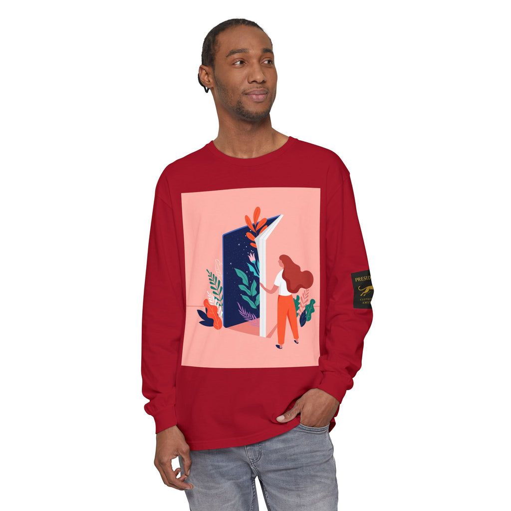 Long Sleeve T-Shirt — Modern Botanical Illustrated Graphic