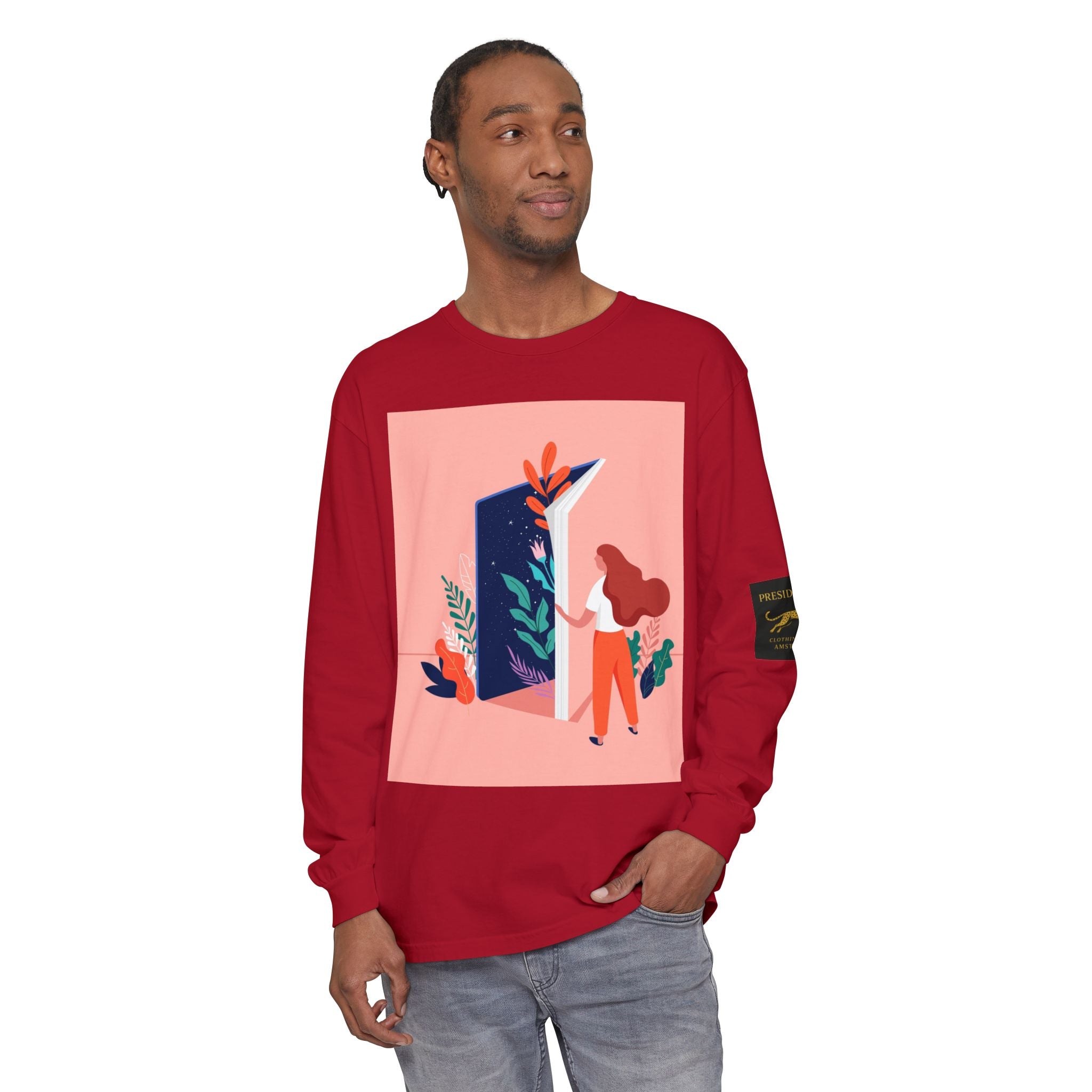 Long Sleeve T-Shirt — Modern Botanical Illustrated Graphic