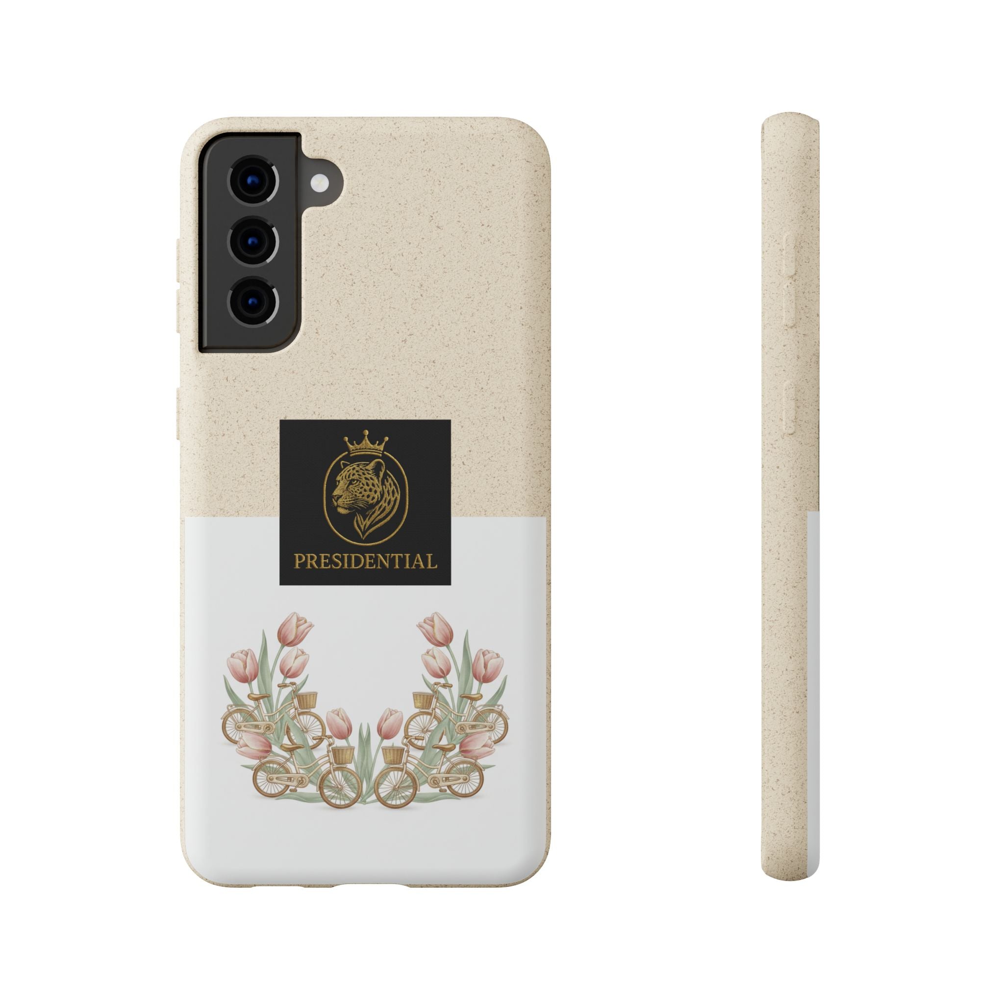 Biodegradable Phone Case — Presidential Lion Crest with Floral Wreath