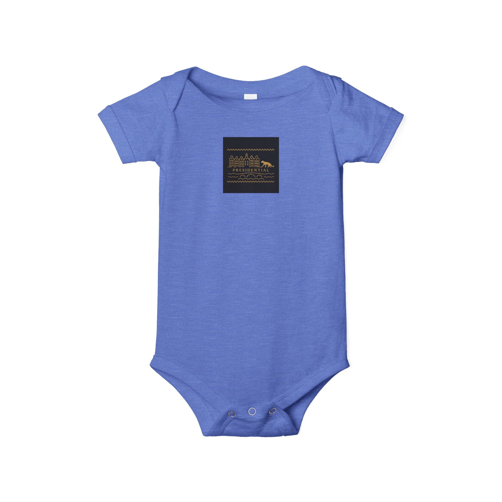 Infant One-Piece Bodysuit — 'Presidential' Gold Lion Logo Baby Bodysuit