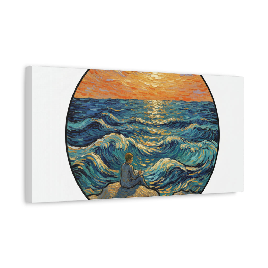 Presidential Sunset Figure Canvas — Ocean Edition