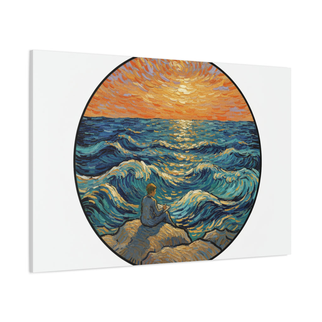 Presidential Sunset Figure Canvas — Ocean Edition
