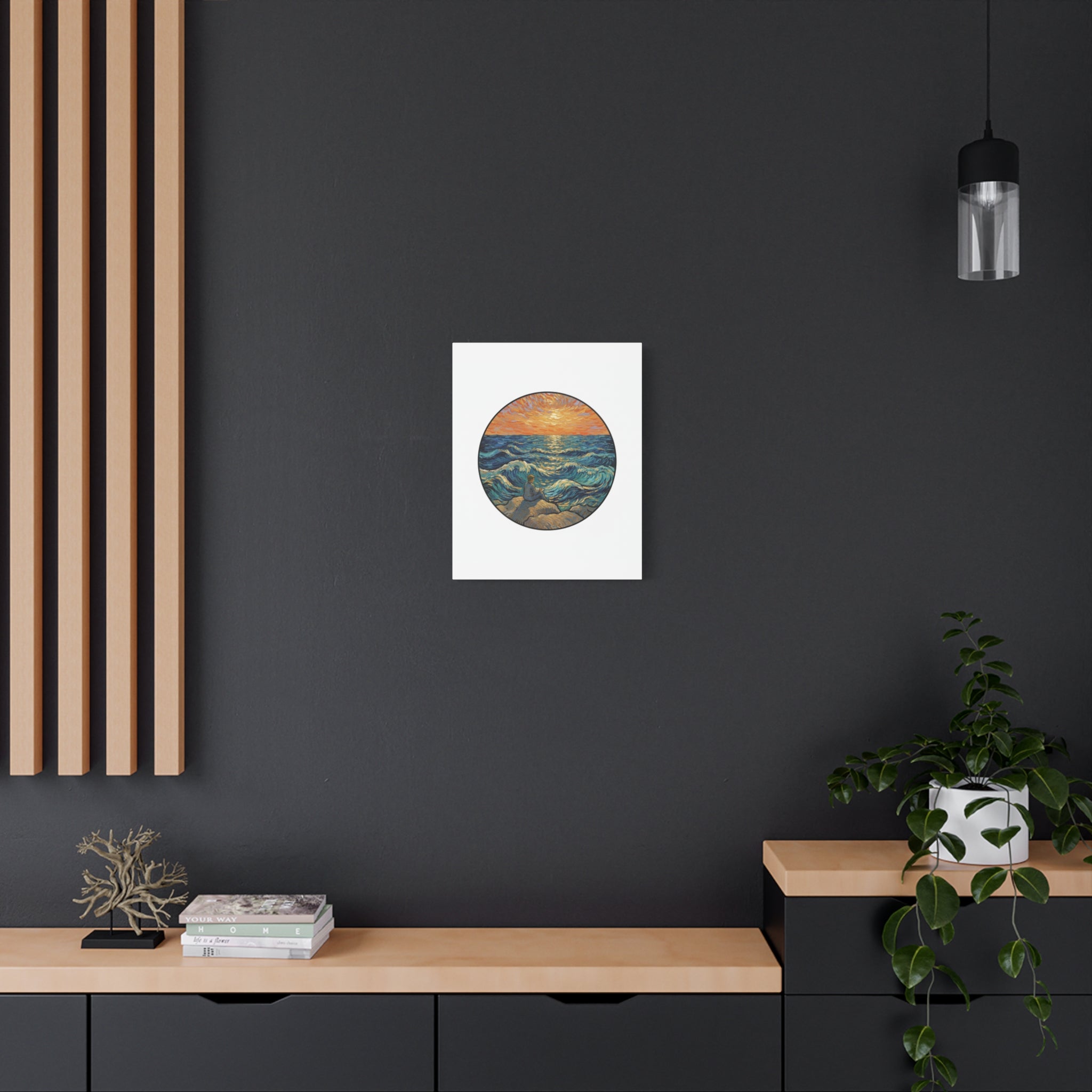 Presidential Sunset Figure Canvas — Ocean Edition