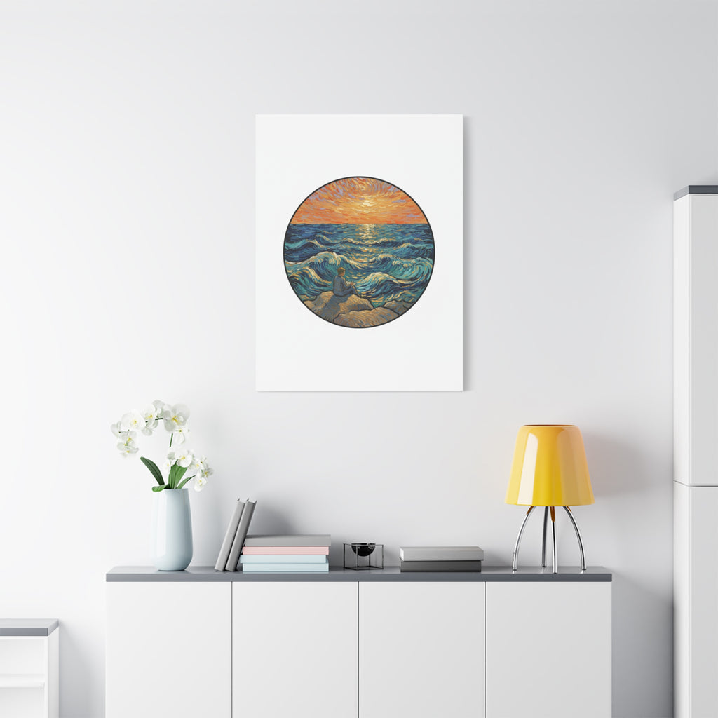 Presidential Sunset Figure Canvas — Ocean Edition