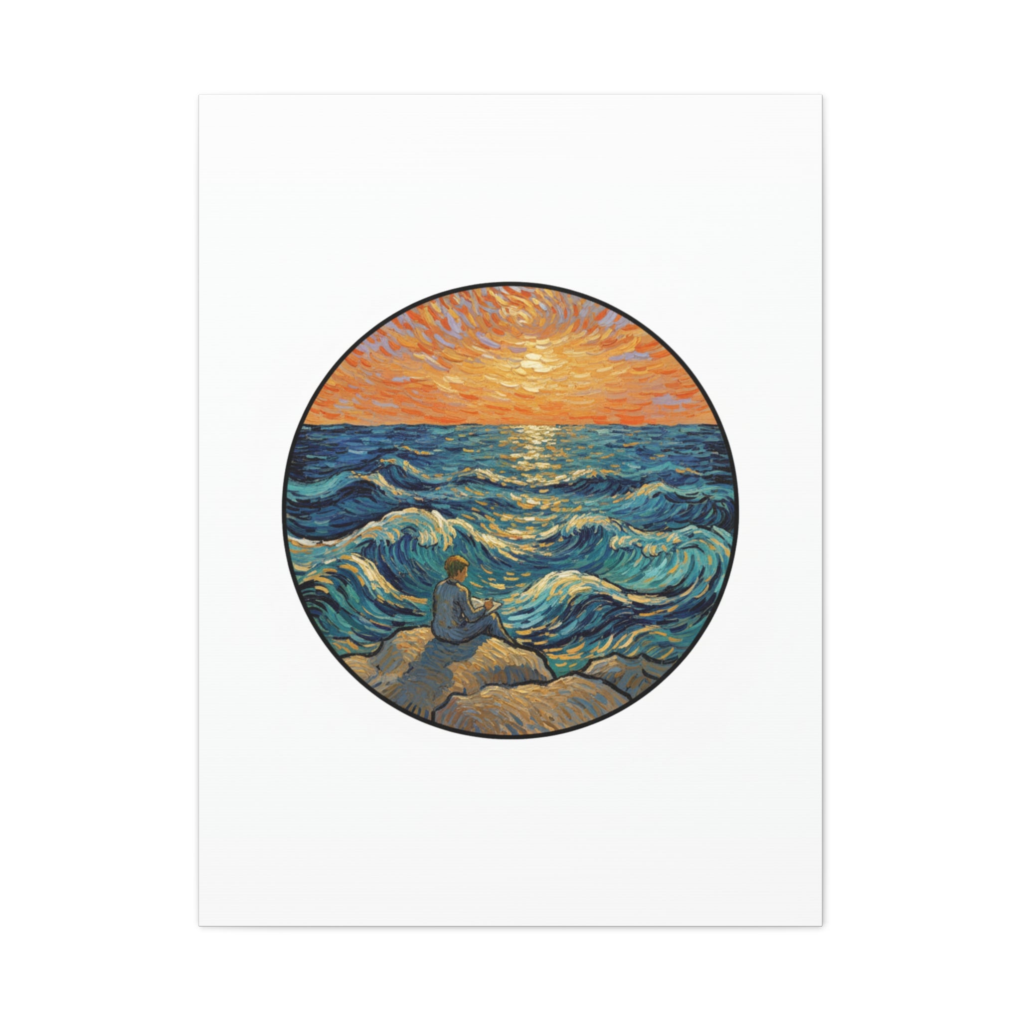 Presidential Sunset Figure Canvas — Ocean Edition