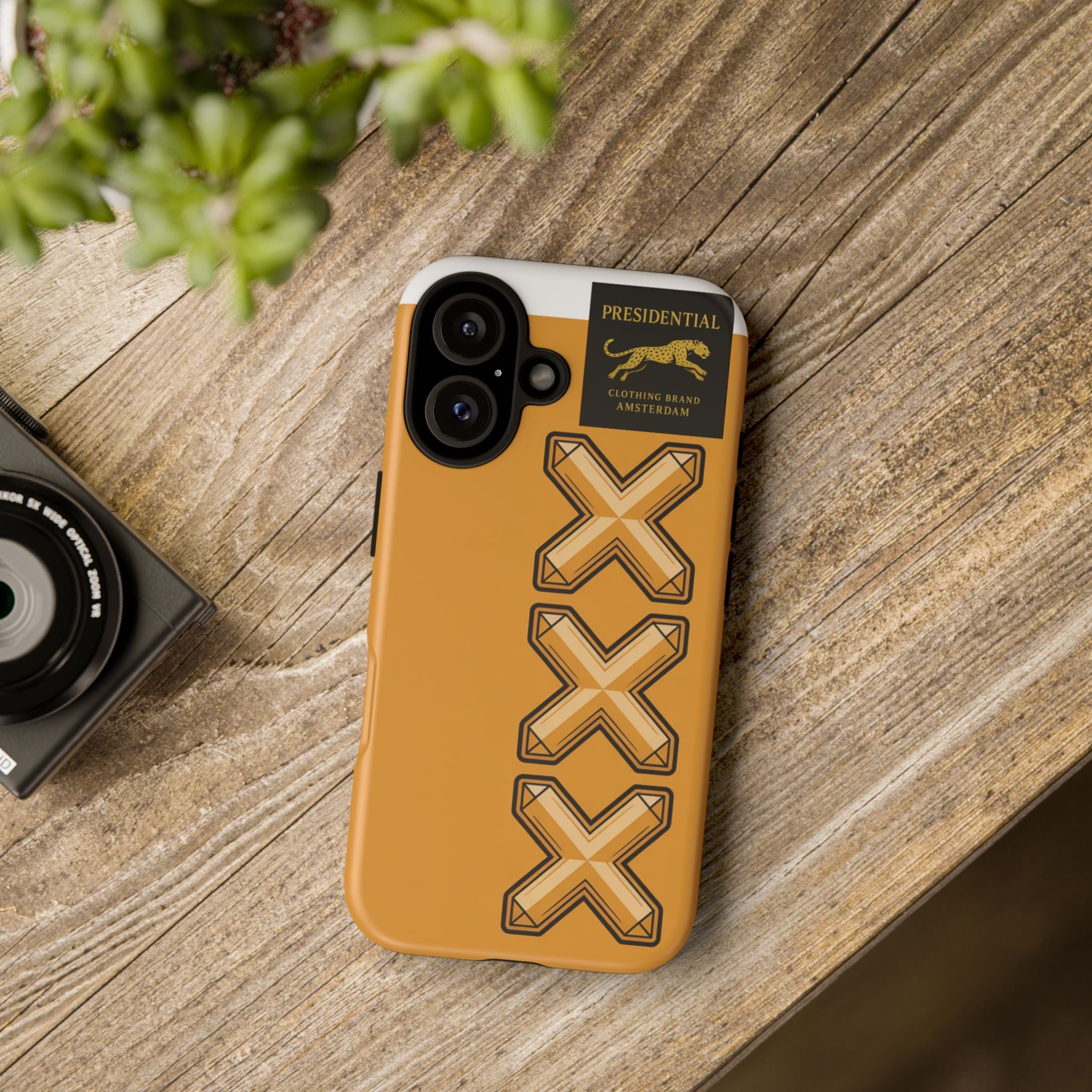 Amsterdam XXX Gold Tough Phone Case – Presidential Lion Design