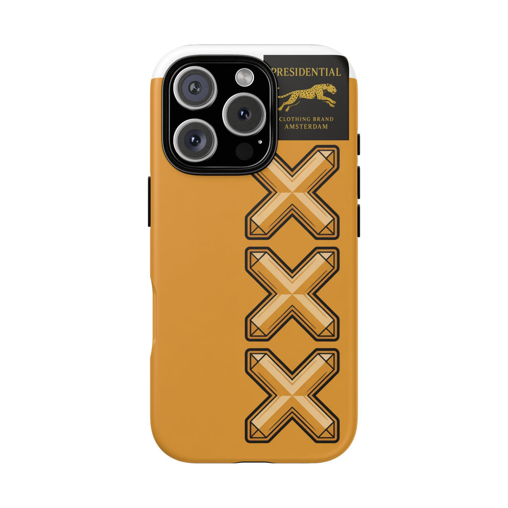 Amsterdam XXX Gold Tough Phone Case – Presidential Lion Design