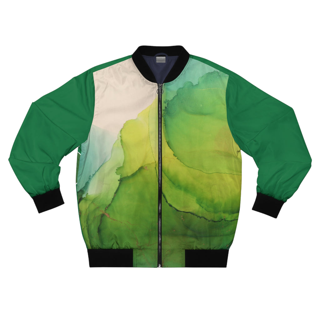 Green Clover Bomber Jacket — St. Patrick’s Inspired All-Over Print