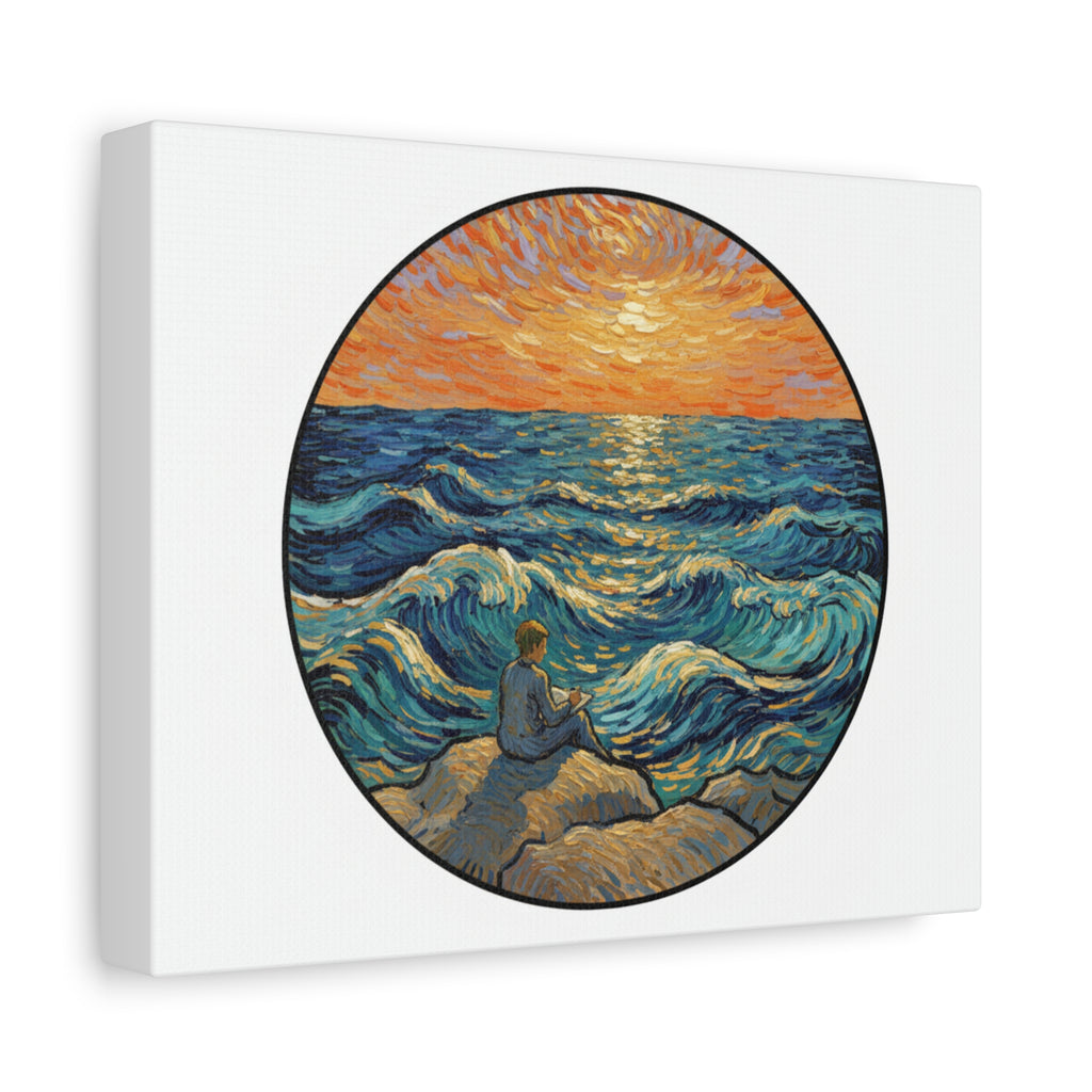 Presidential Sunset Figure Canvas — Ocean Edition