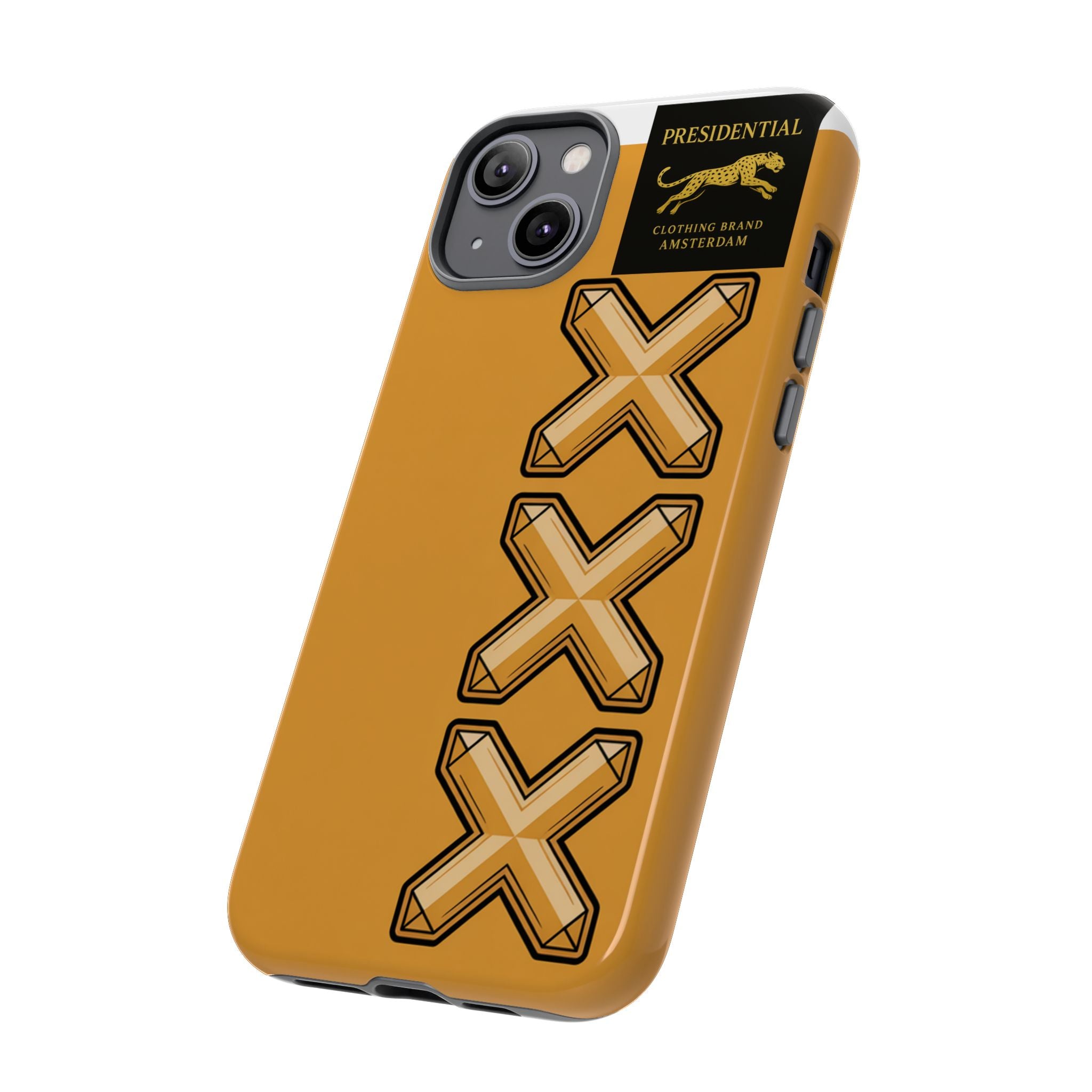 Amsterdam XXX Gold Tough Phone Case – Presidential Lion Design