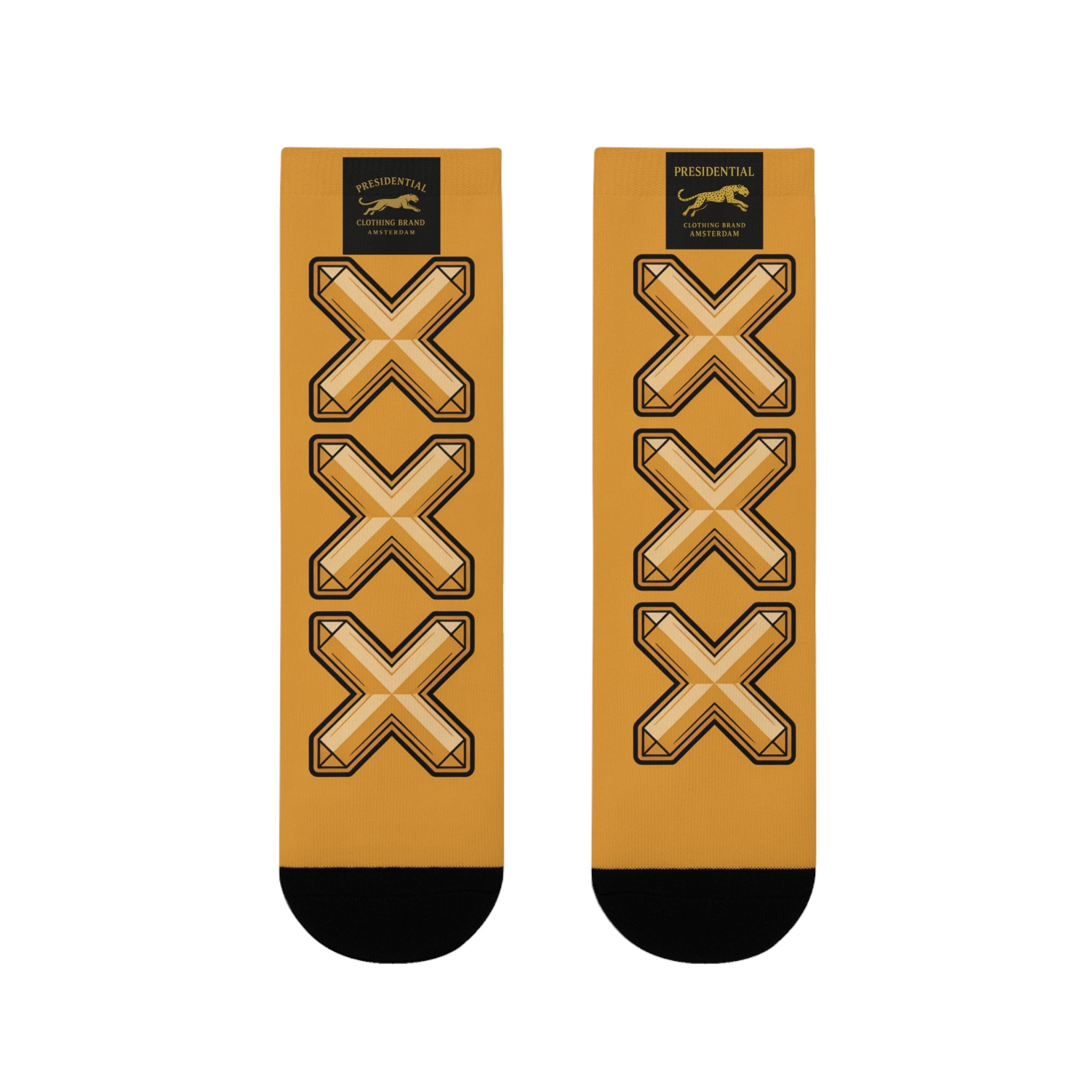 Presidential XXX Socks — Gold Pattern