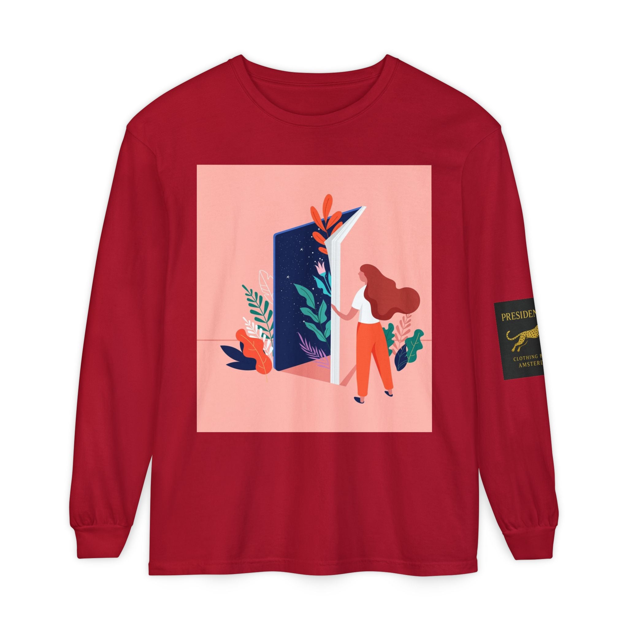 Long Sleeve T-Shirt — Modern Botanical Illustrated Graphic