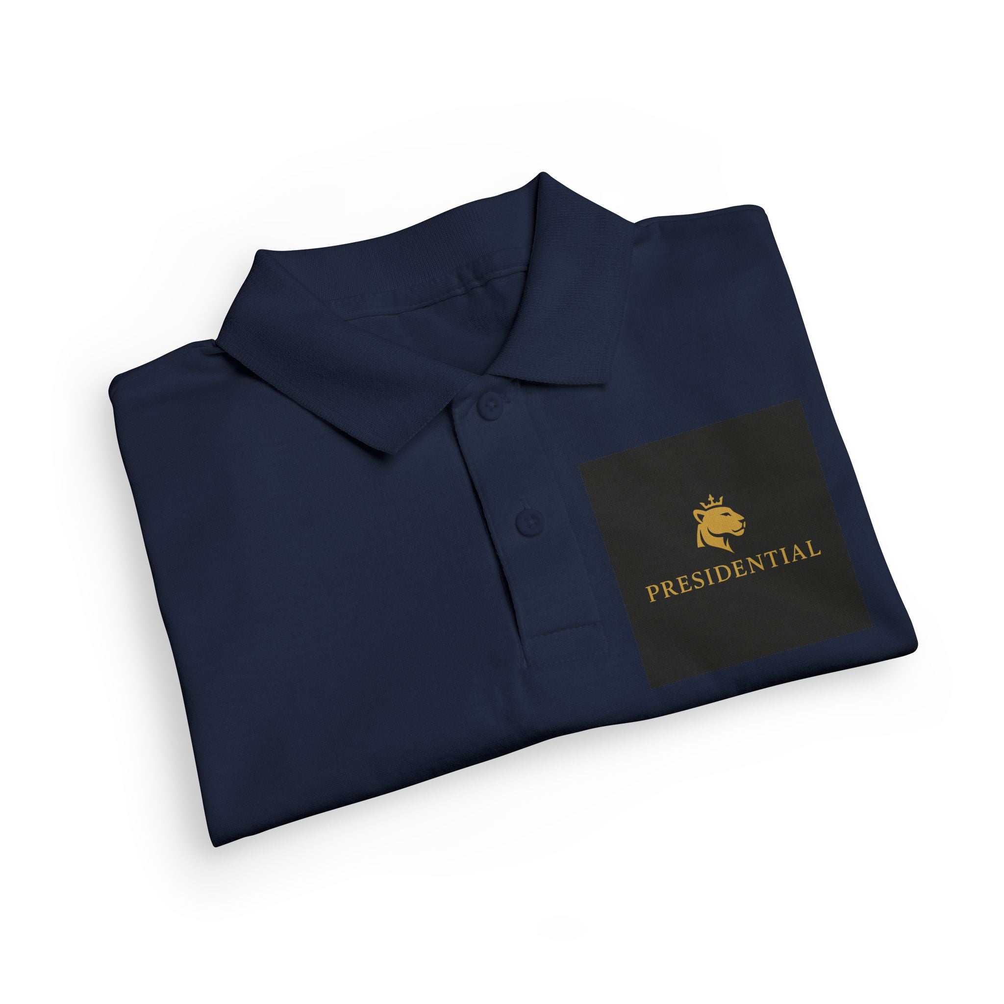 Youth Polo — Presidential Clothing Brand Logo (Gold Leopard)