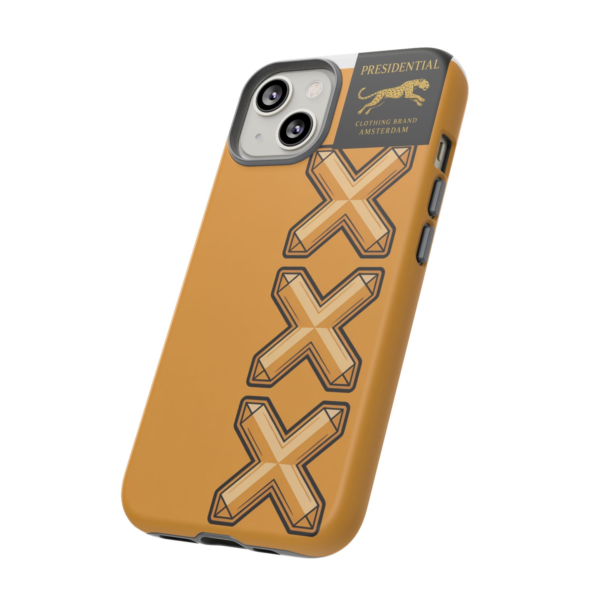 Amsterdam XXX Gold Tough Phone Case – Presidential Lion Design
