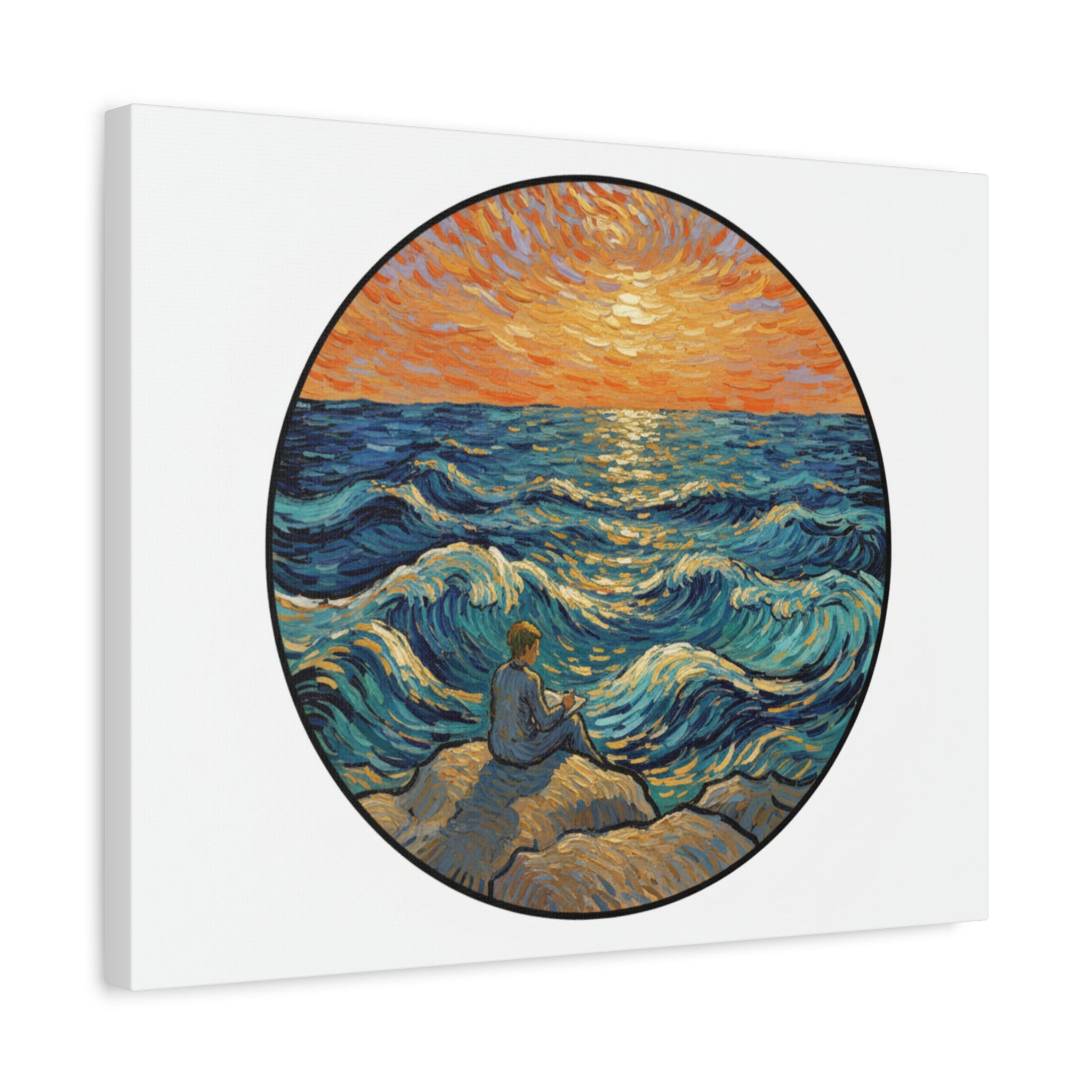 Presidential Sunset Figure Canvas — Ocean Edition