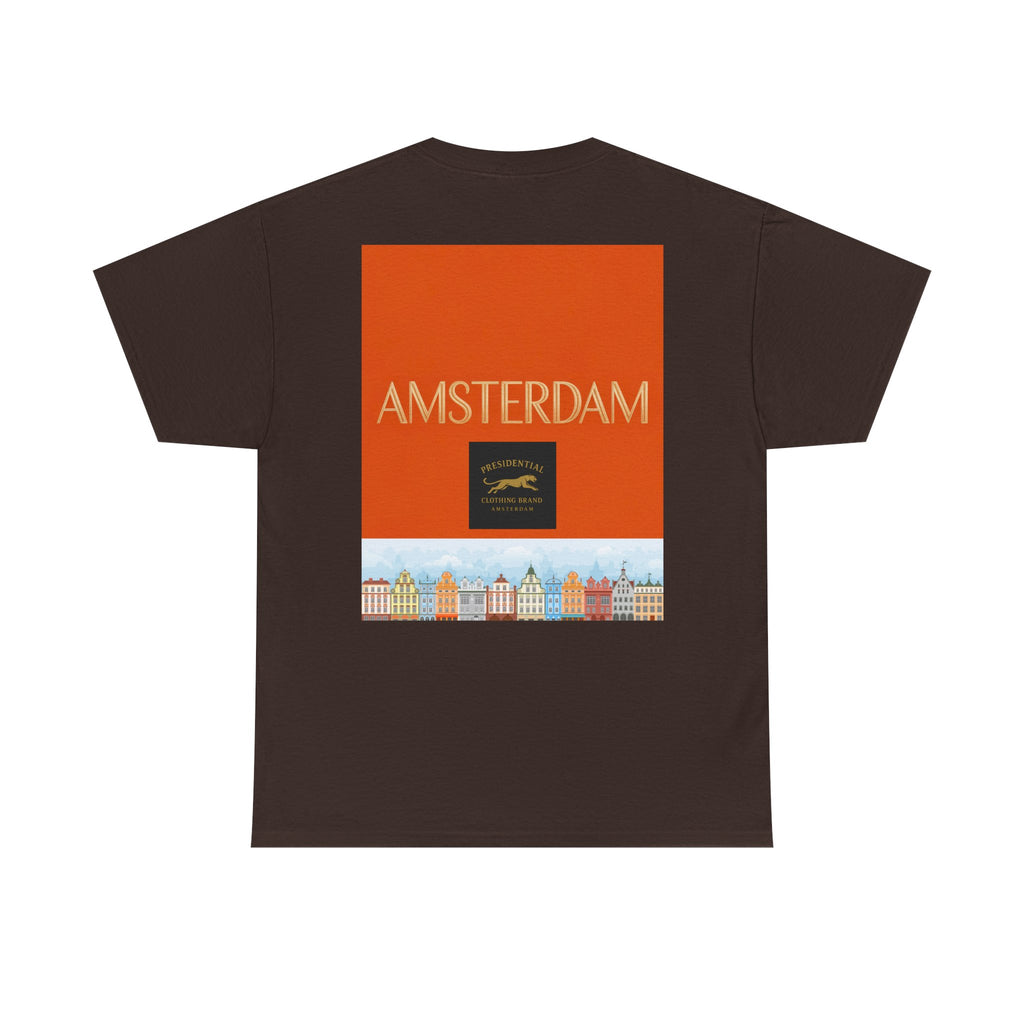 Amsterdam Tulip Graphic Tee — Vintage Cityscape Travel T‑Shirt