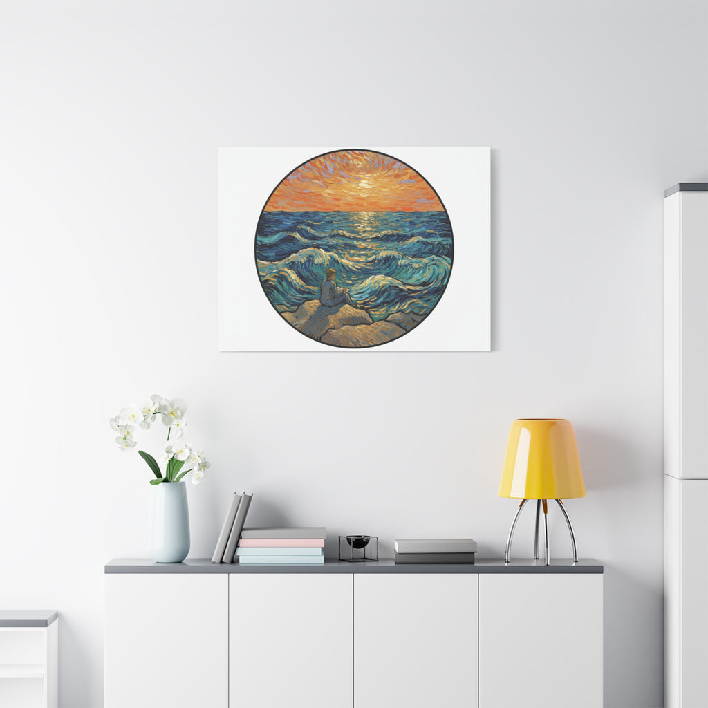 Presidential Sunset Figure Canvas — Ocean Edition