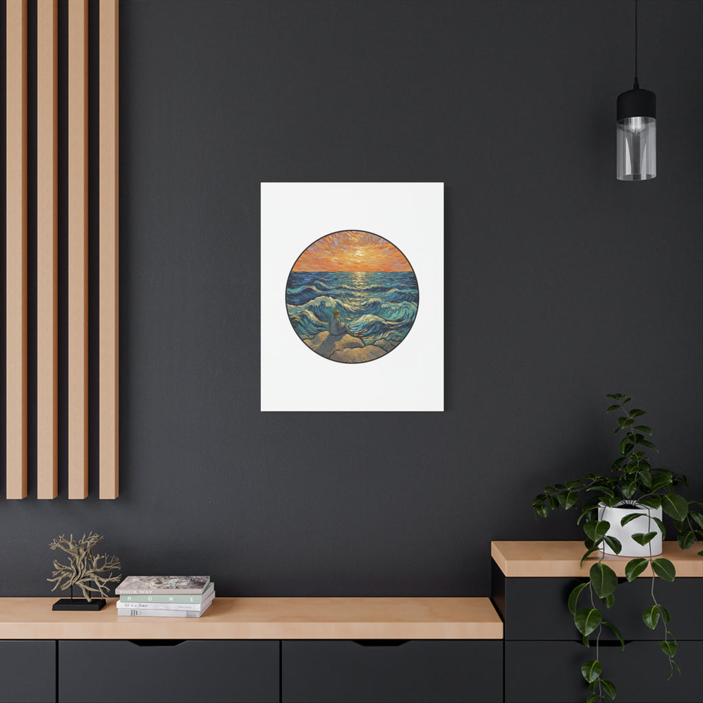 Presidential Sunset Figure Canvas — Ocean Edition