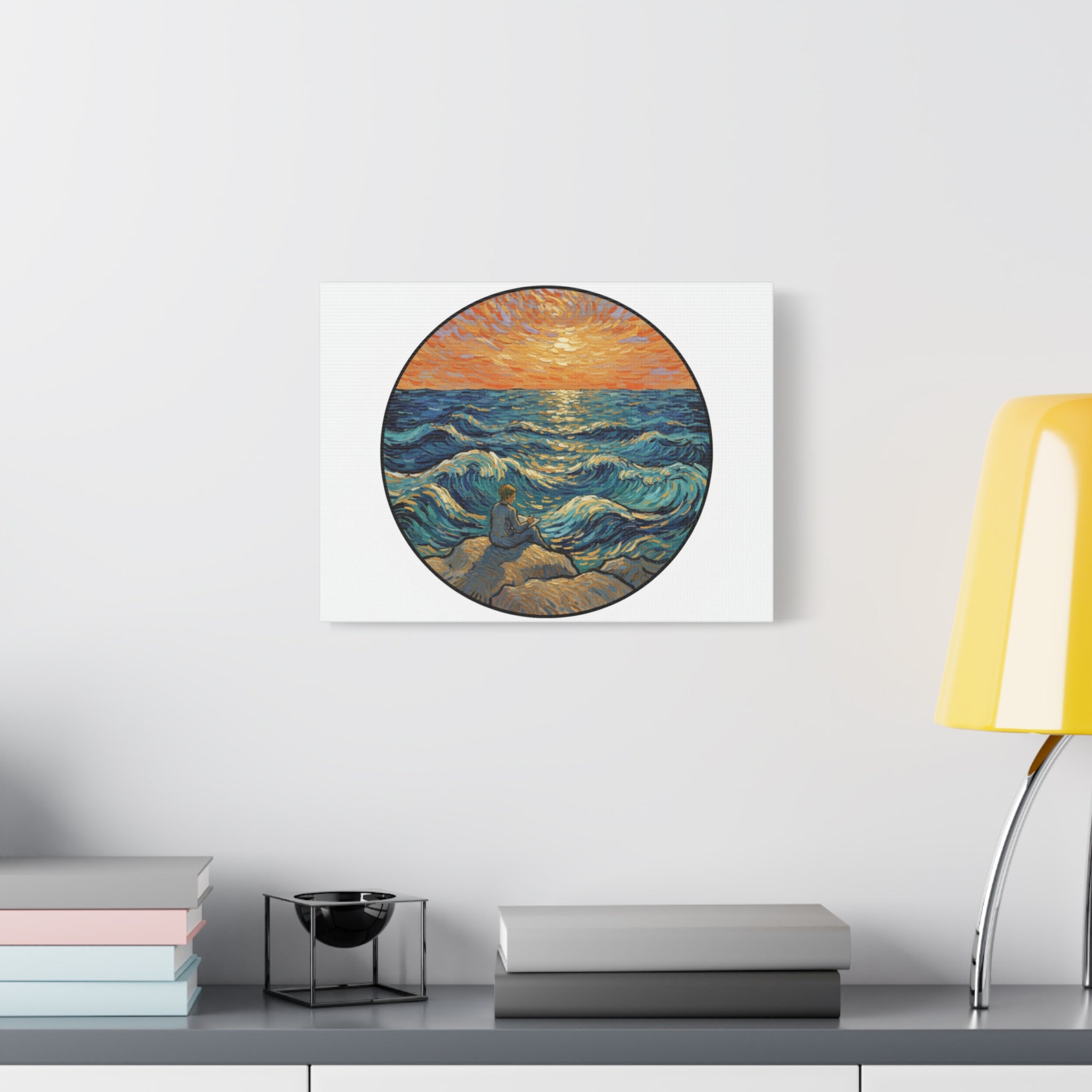 Presidential Sunset Figure Canvas — Ocean Edition