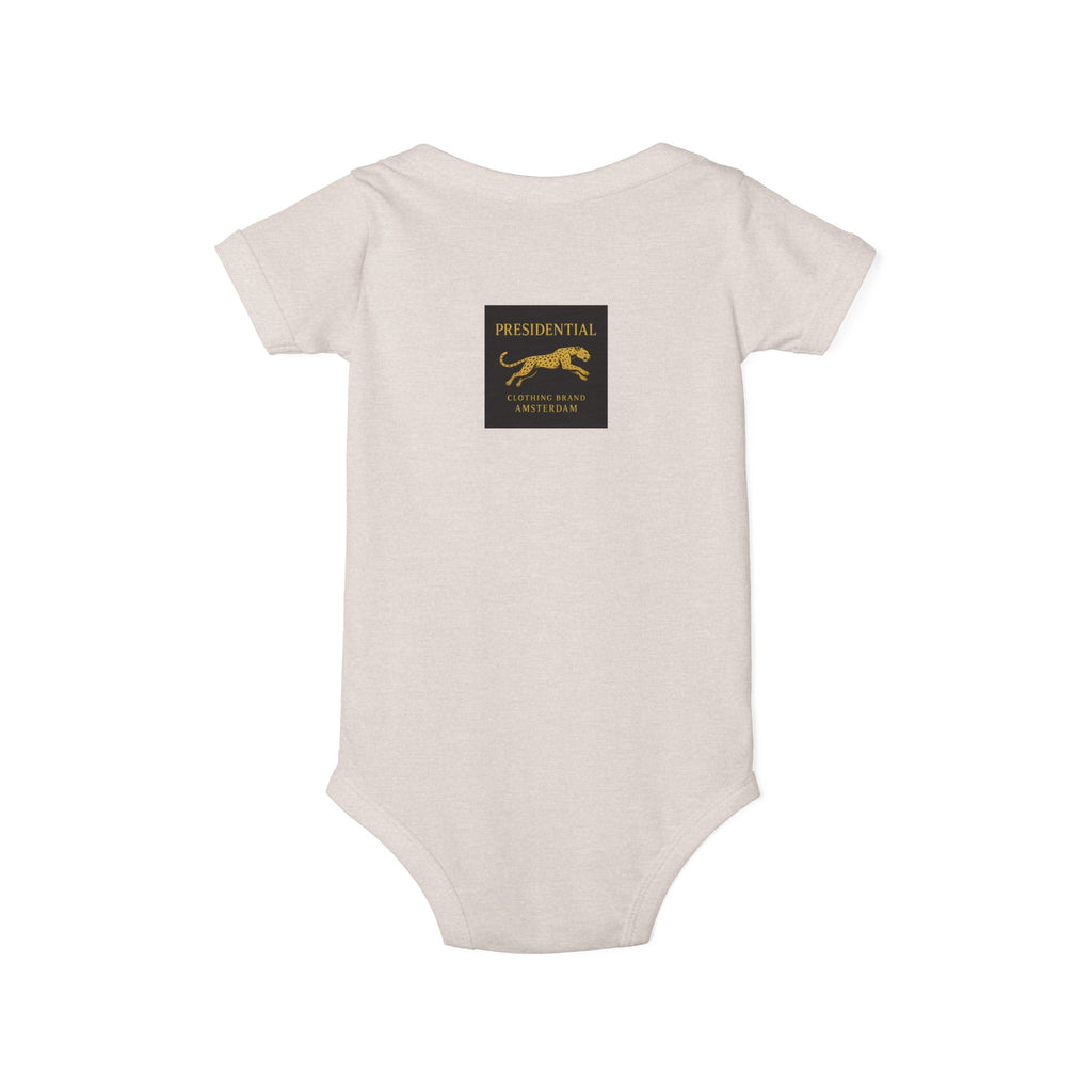 Infant One-Piece Bodysuit — 'Presidential' Gold Lion Logo Baby Bodysuit
