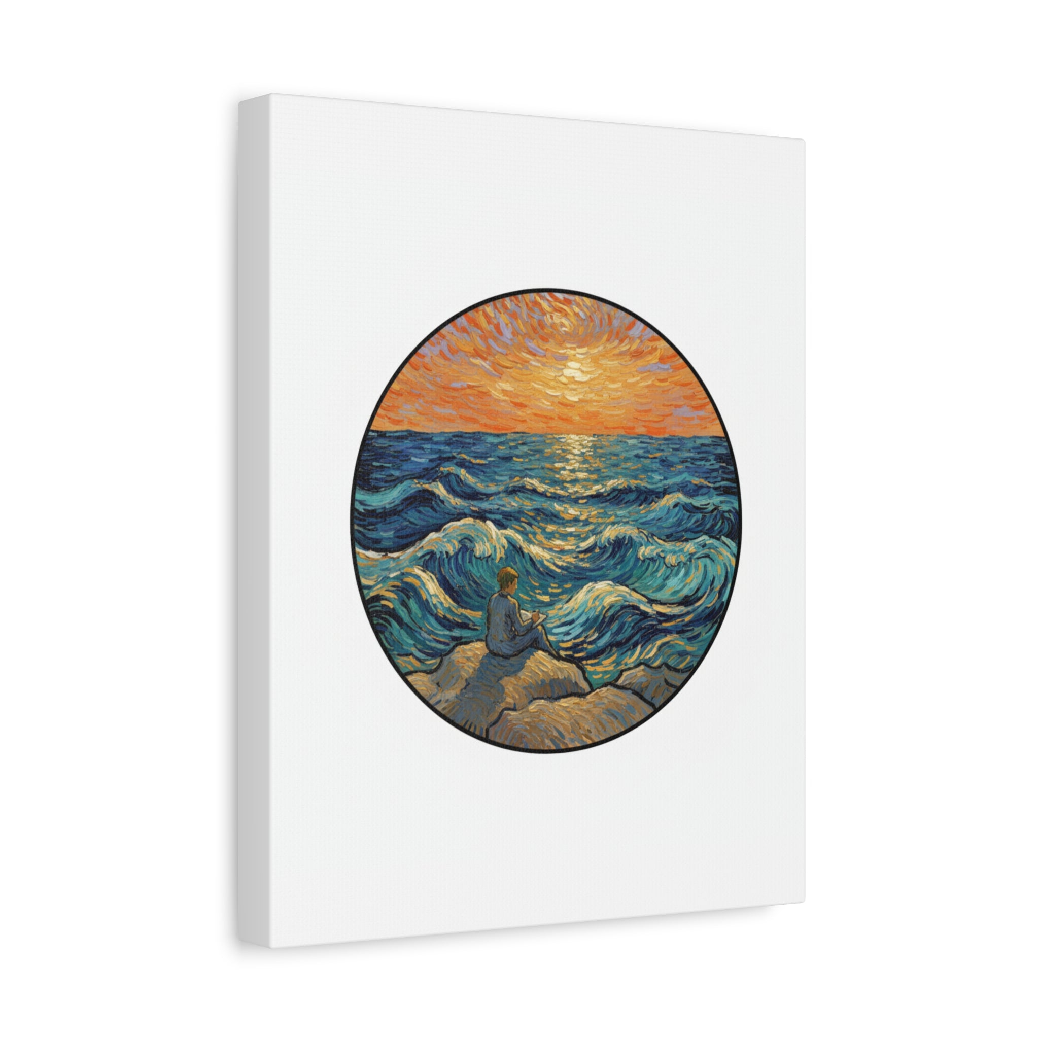 Presidential Sunset Figure Canvas — Ocean Edition