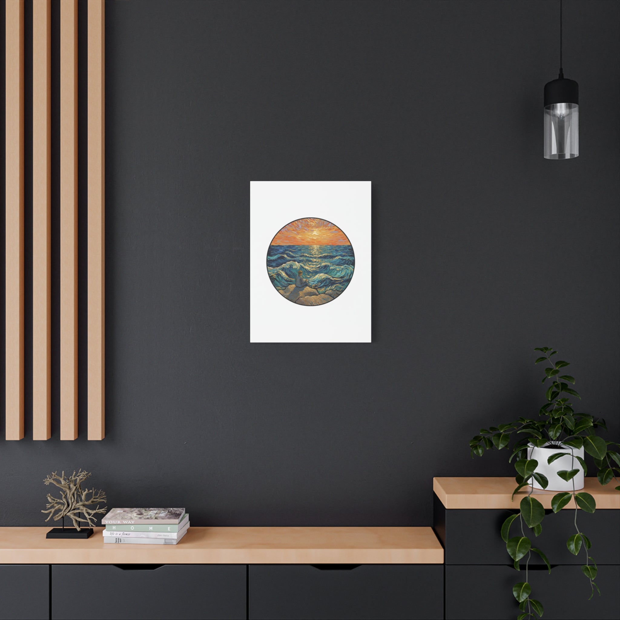Presidential Sunset Figure Canvas — Ocean Edition