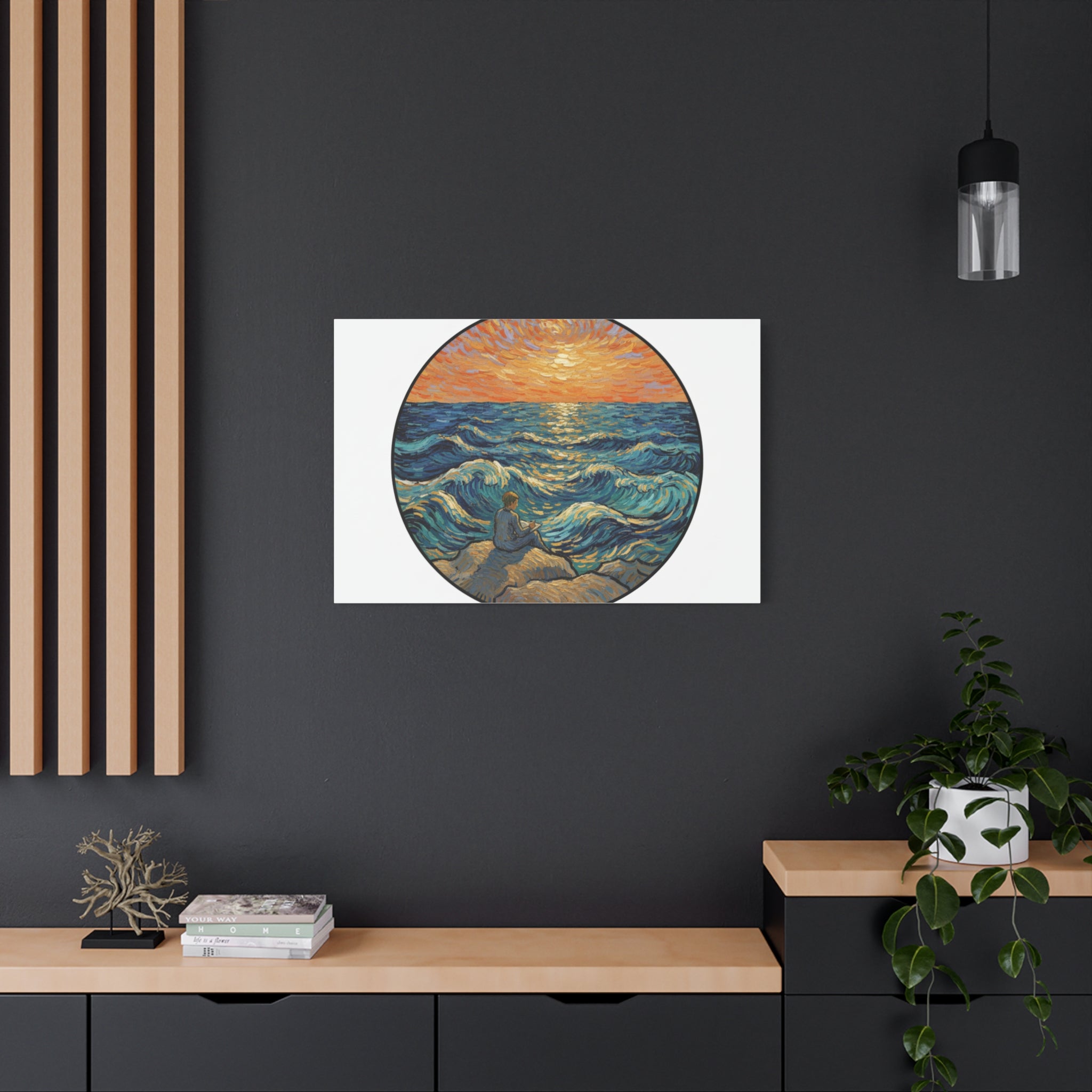 Presidential Sunset Figure Canvas — Ocean Edition